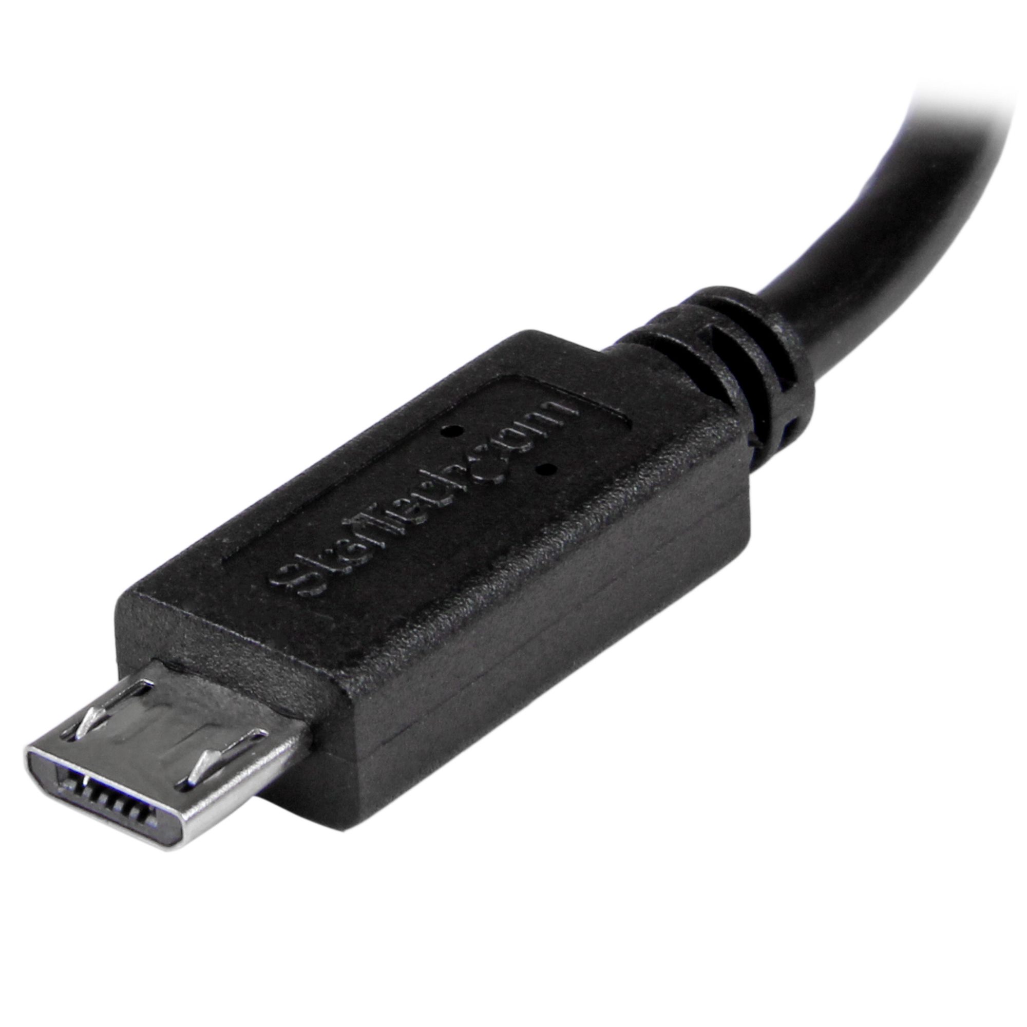 USB OTGケーブル マイクロUSB - ミニUSB オス/オス 20cm - USBアダプタ(USB 2.0) | 日本
