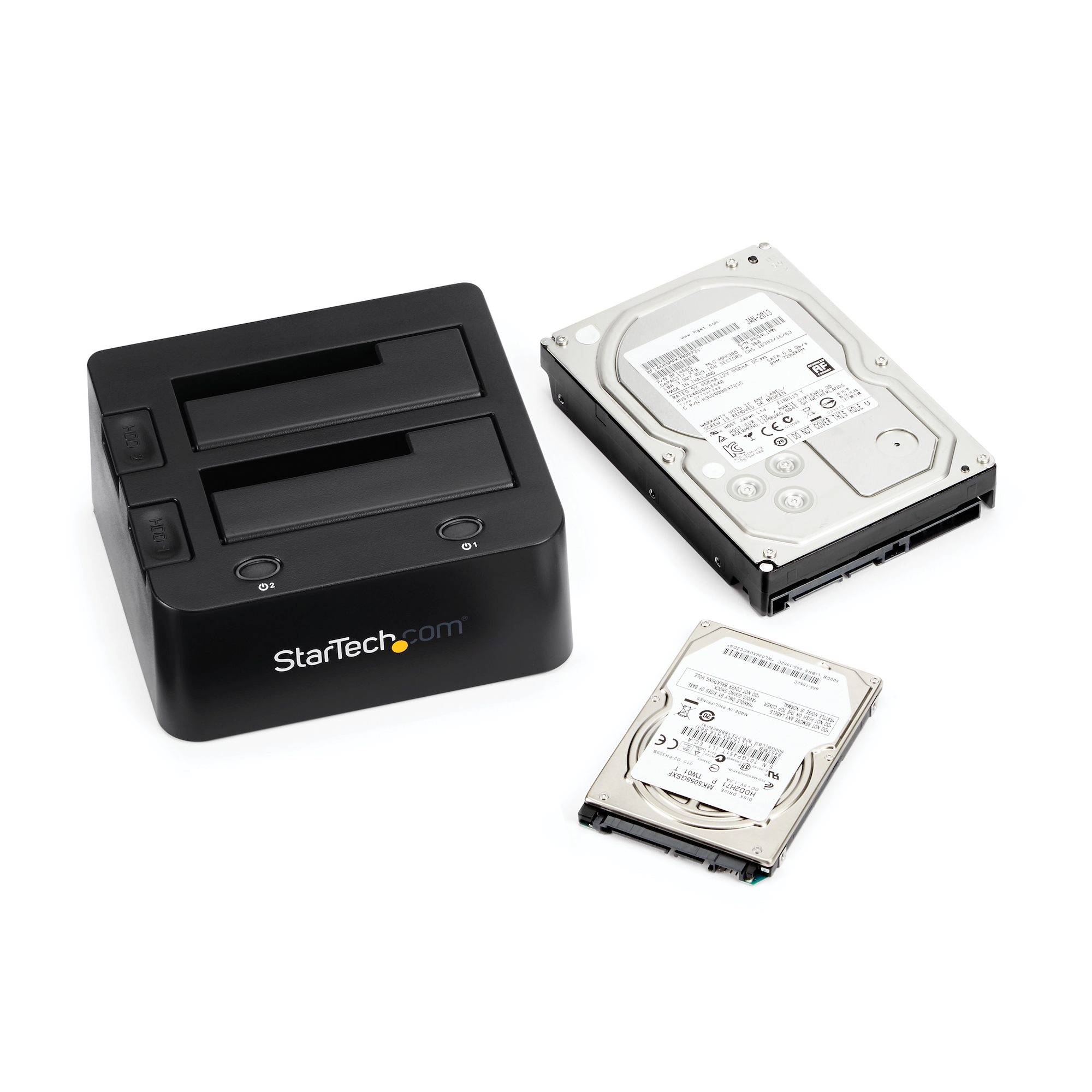 disque dur non inclus Noir Docking Dual Easy duplicateur HD Media Express Docking Station USB 3.0 pour disque dur de 2,5/3,5 