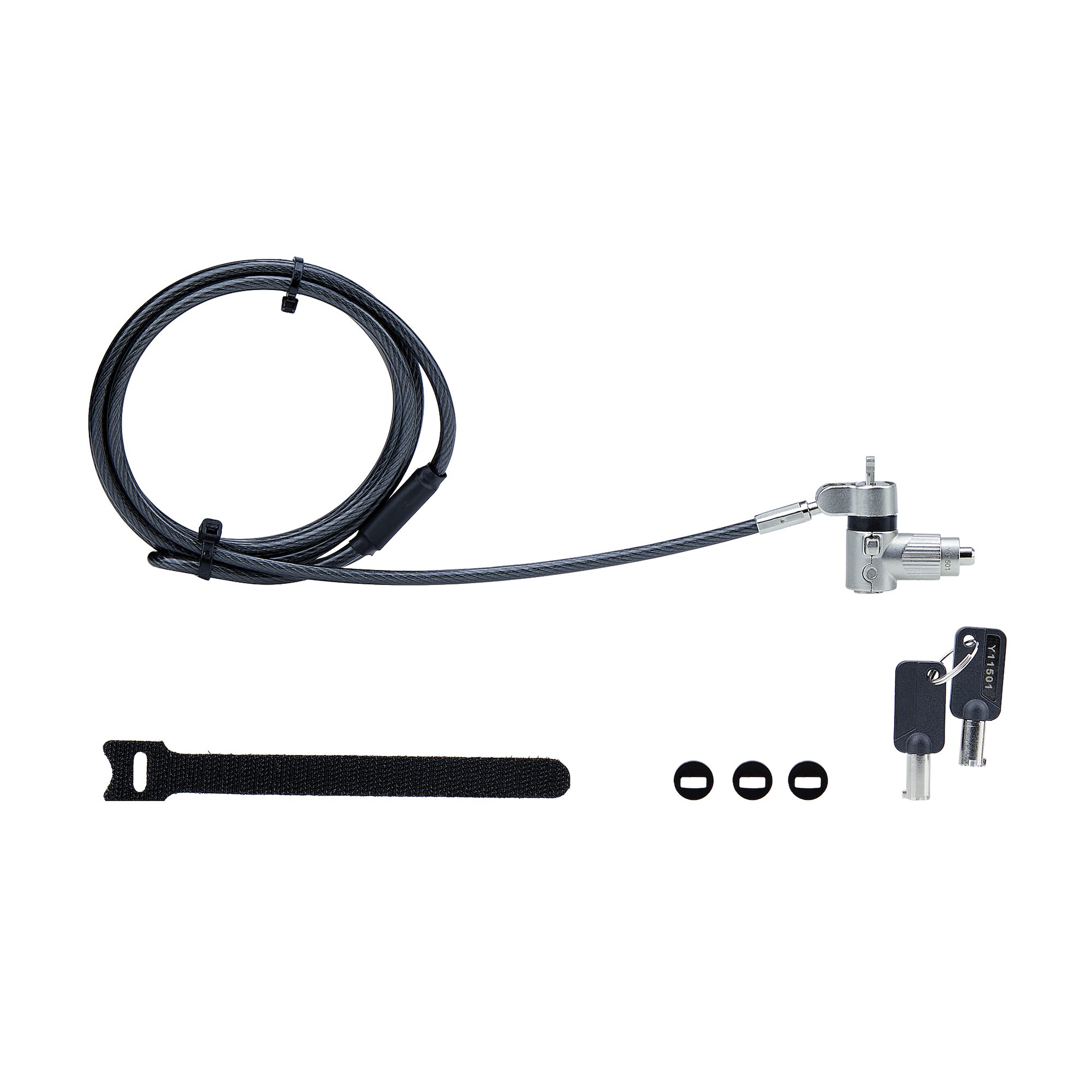 3-in-1 Universal Laptop Lock 6.6ft (2m), Master Keyed Locking