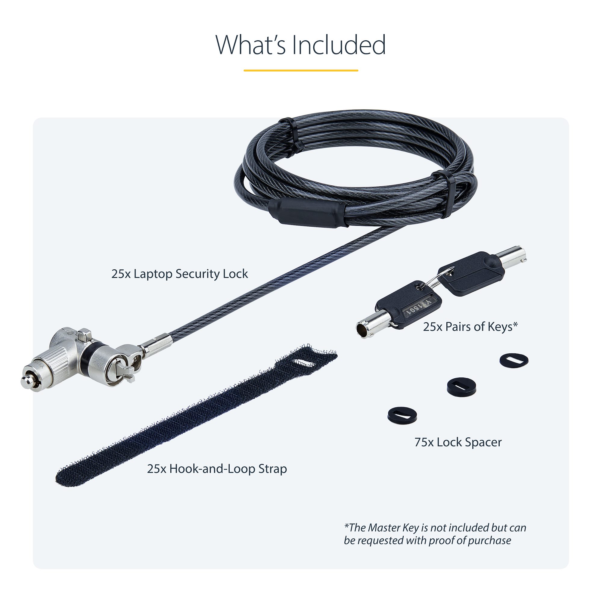 Cavo Di Sicurezza 3-in-1 Per Notebook StarTech.com - 2m, Chiave Master, Compatibile Con Noble Wedge/K-Slot/Nano - Foto 2