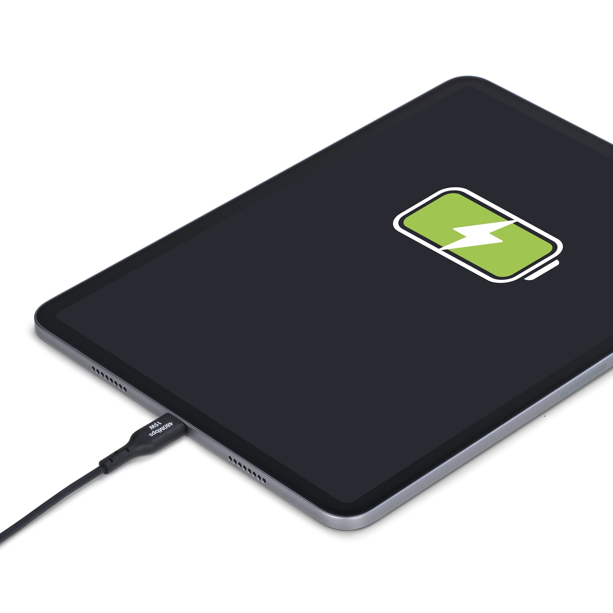 15cm、ブラック。USB Type-Cデバイスを充電器またはパソコンに接続する