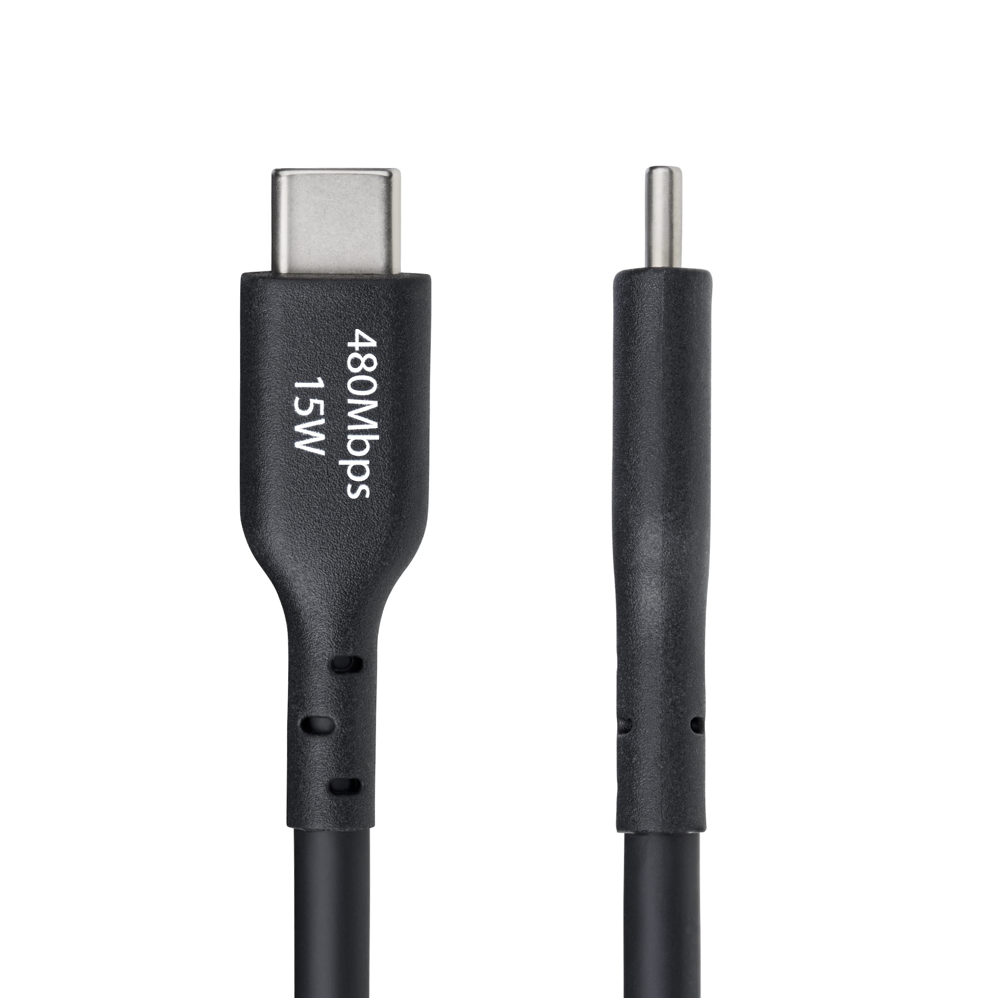 4m ブラック。USB Type-Cデバイスを充電器またはパソコンに接続する3A