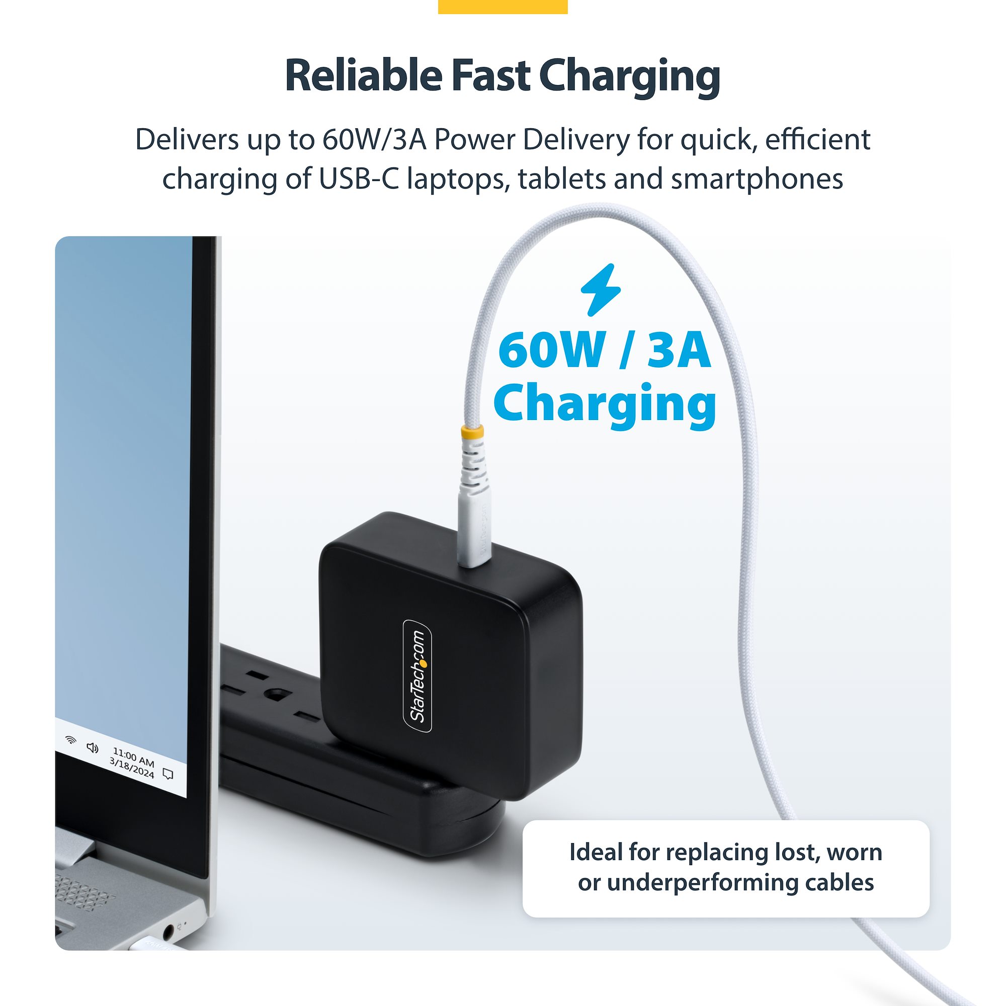 Cavo da USB a USB-C, Nylon Intrecciato, Serie BOOST↑CHARGE Belkin, 15 cm - Bianco - Italiano