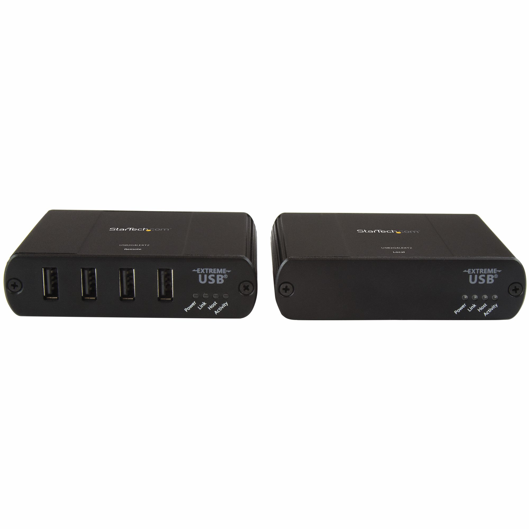 4ポートUSB 2.0エクステンダー延長器　Gigabit Ethernet LAN経由またはCat5e/6ケーブルによるダイレクト延長に対応　 最大100mまで延長