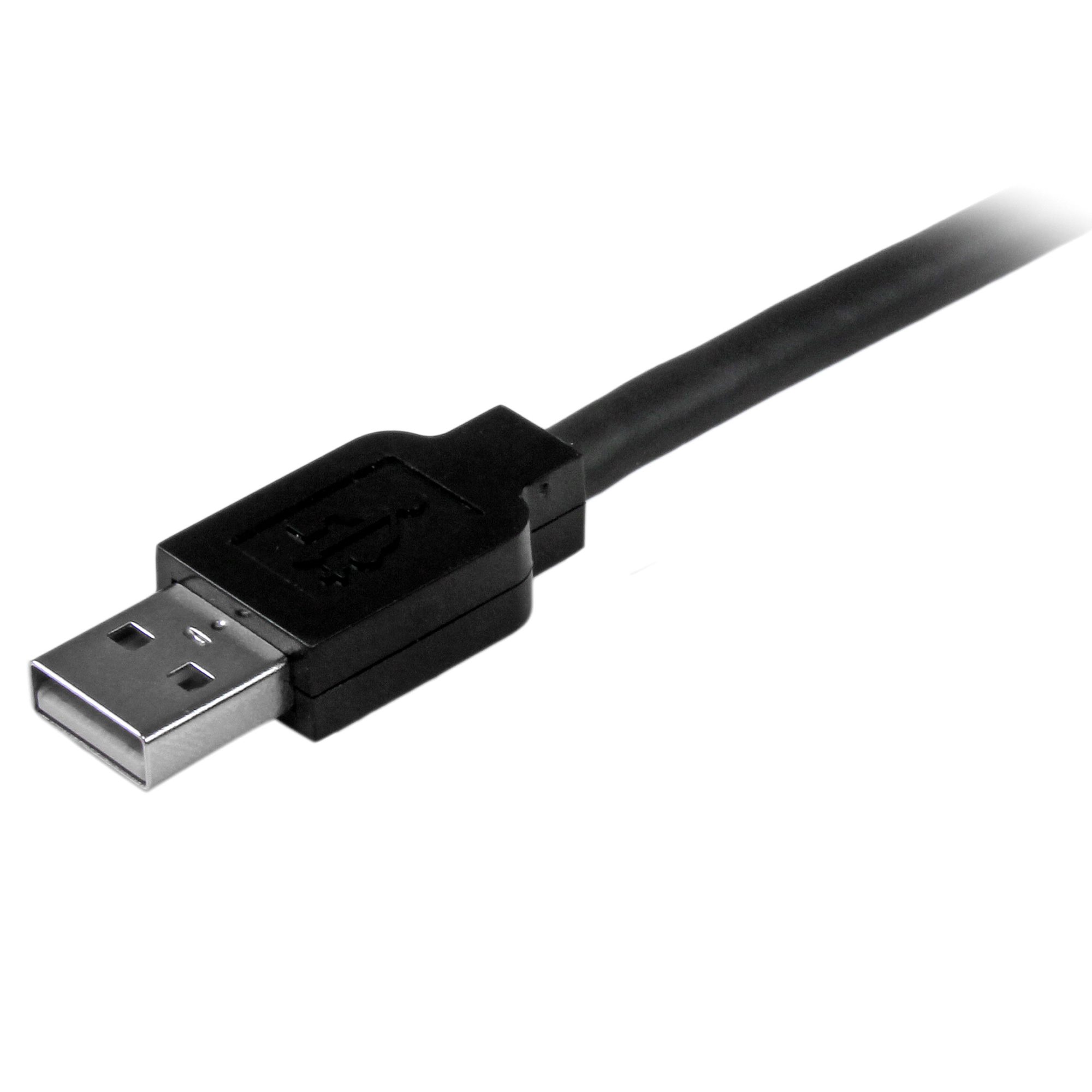Active MyCableMart 50ft USB 2.0 Plenum Type A Male to A Female Cable Black
