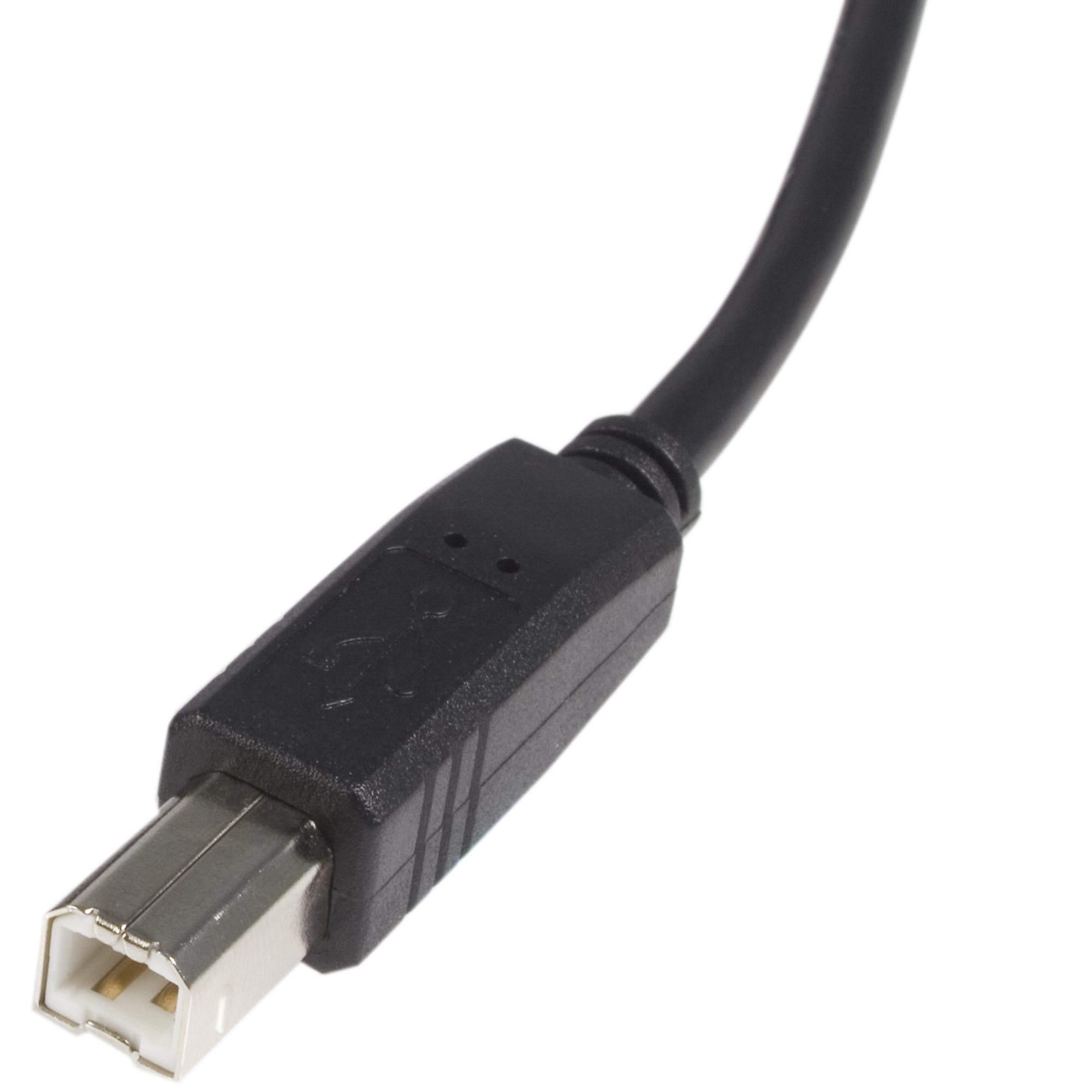 StarTech.com 3m USB 2.0 A to Right Angle B Cable Cord - 3 m USB Printer  Cable - Right Angle USB B Cable - 1x USB A (M), 1x USB B (M) (USBAB3MR)  Black