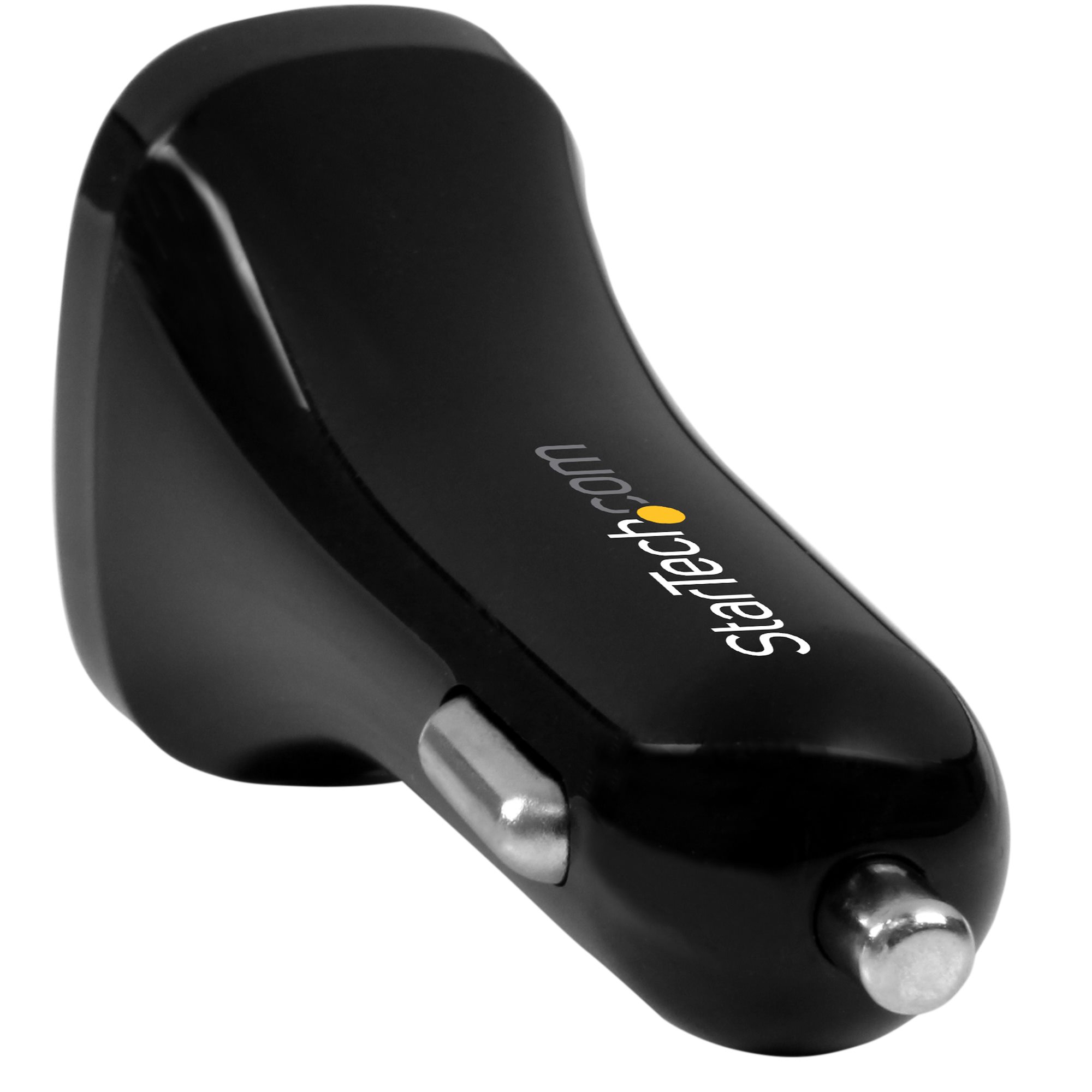Black High Power 24W/4.8A StarTech.com Dual Port USB Car Charger USB2PCARBKS Charge Two Tablets at Once 2-Port USB Car Charger