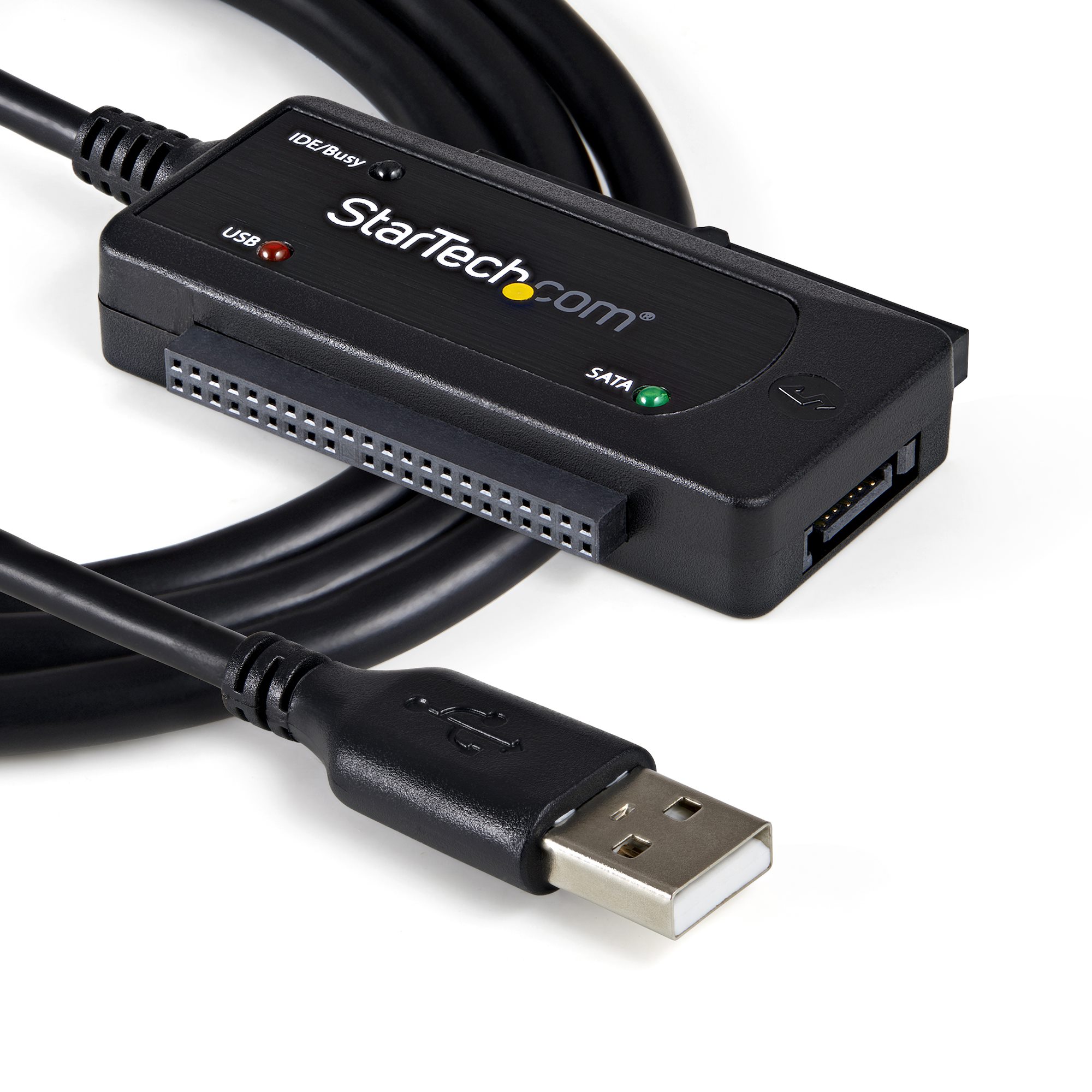 Orgulloso giratorio Manto USB 2.0 to SATA IDE Adapter - Adaptadores de unidad de disco y conversores  de unidad de disco | StarTech.com España