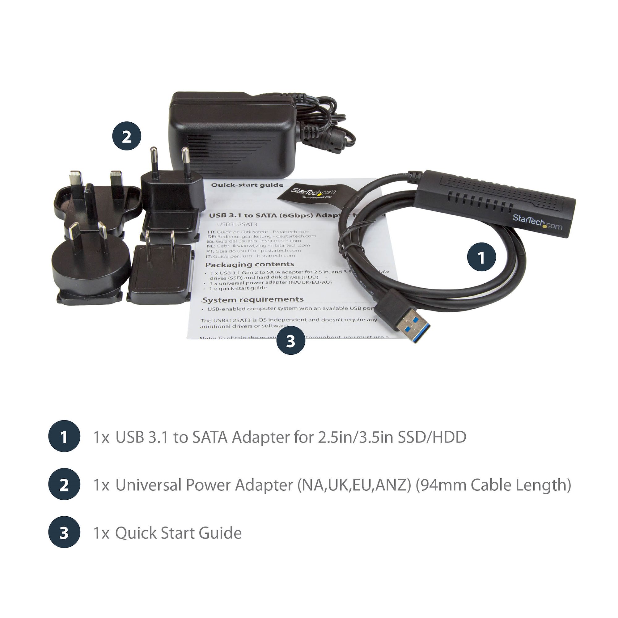 SATA to USB Cable USB (10Gbps) UASP