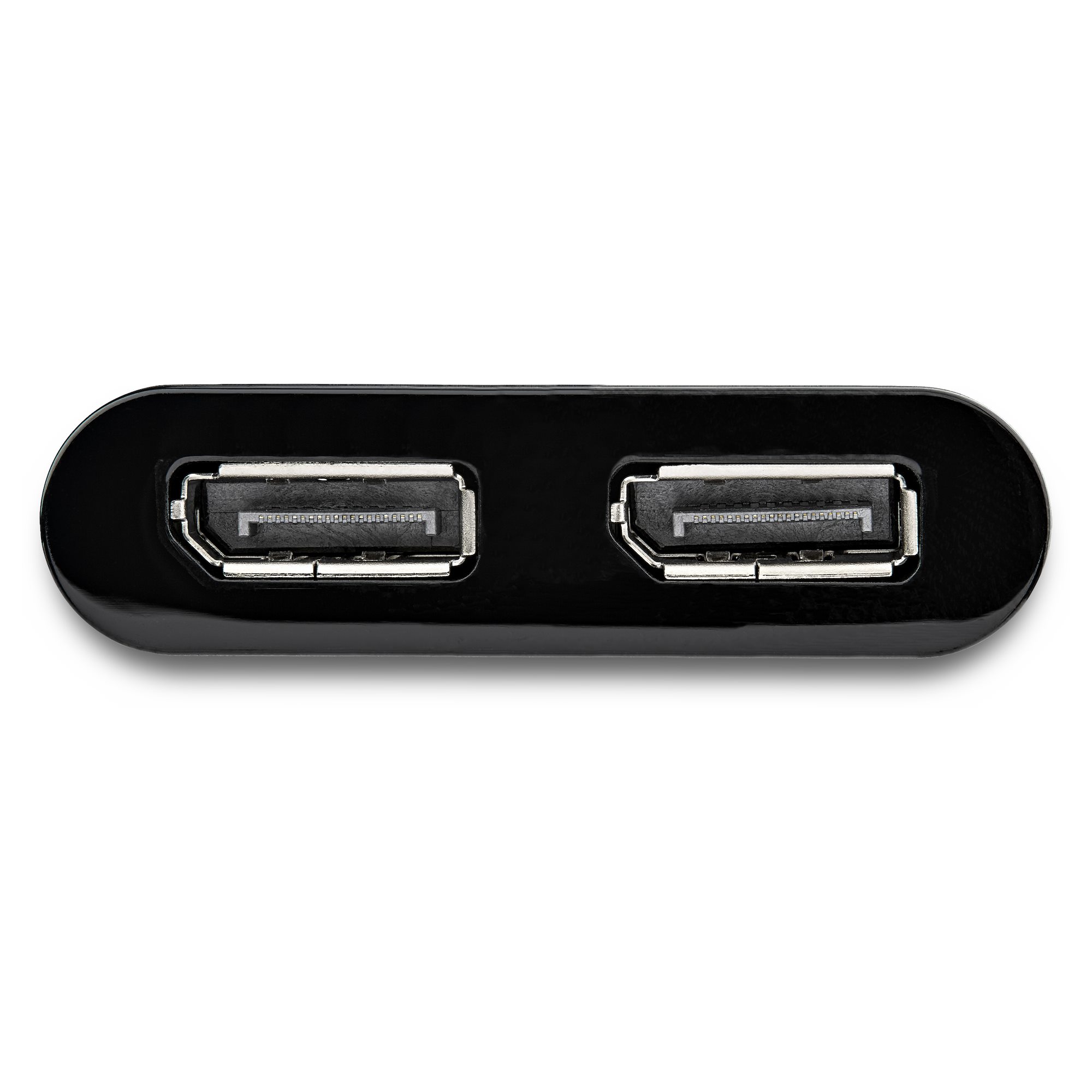 USB 3.0 - 2x DisplayPort変換アダプター／デュアルディスプレイ／4K60Hz／マルチモニター対応／USB  Type-A接続／Windows & Mac／ブラック／USB - DP モニター 変換コネクター／ディスプレイ コンバーター