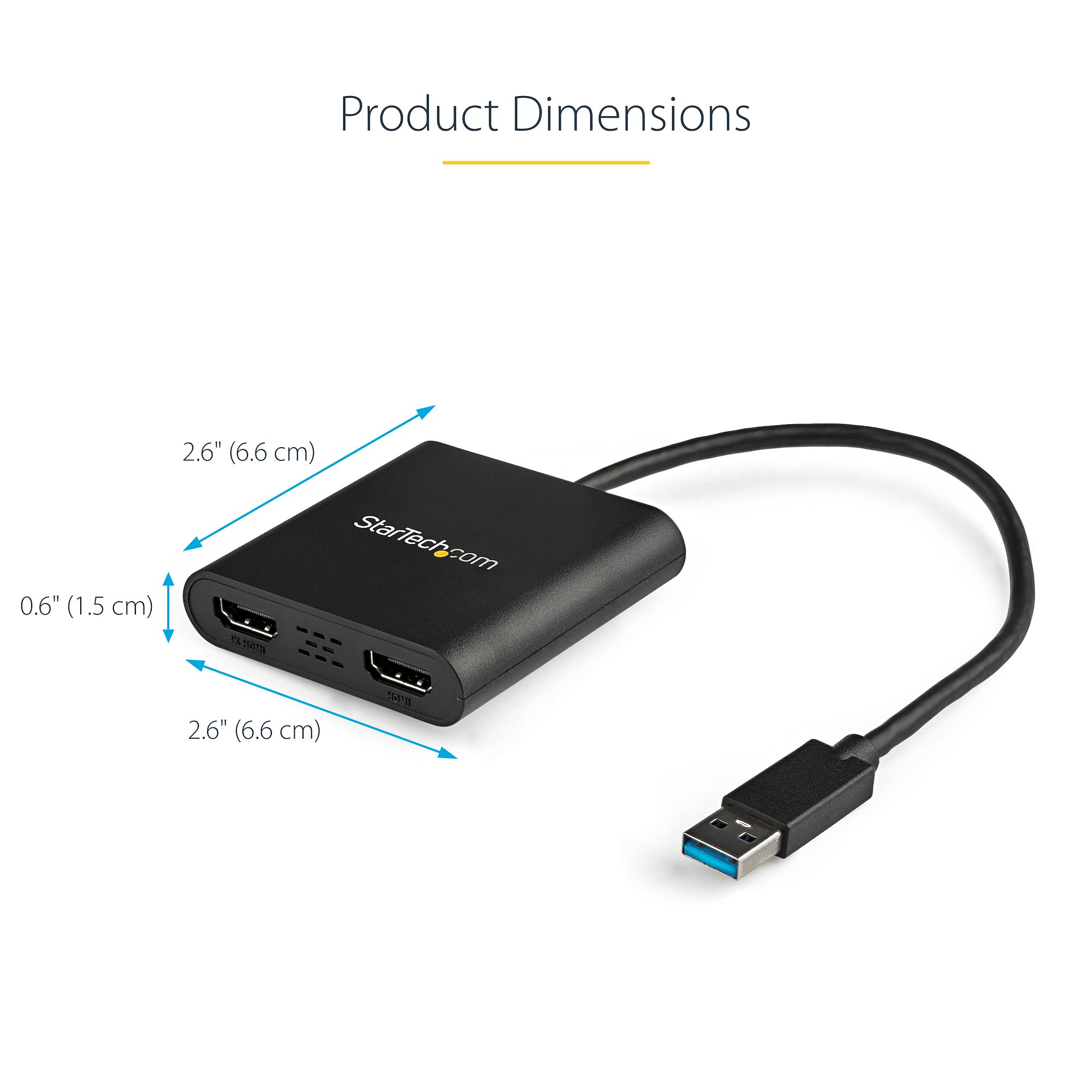 Adaptador de Video USB 3.0 a 2x HDMI Adaptadores de video USB StarTech Mexico