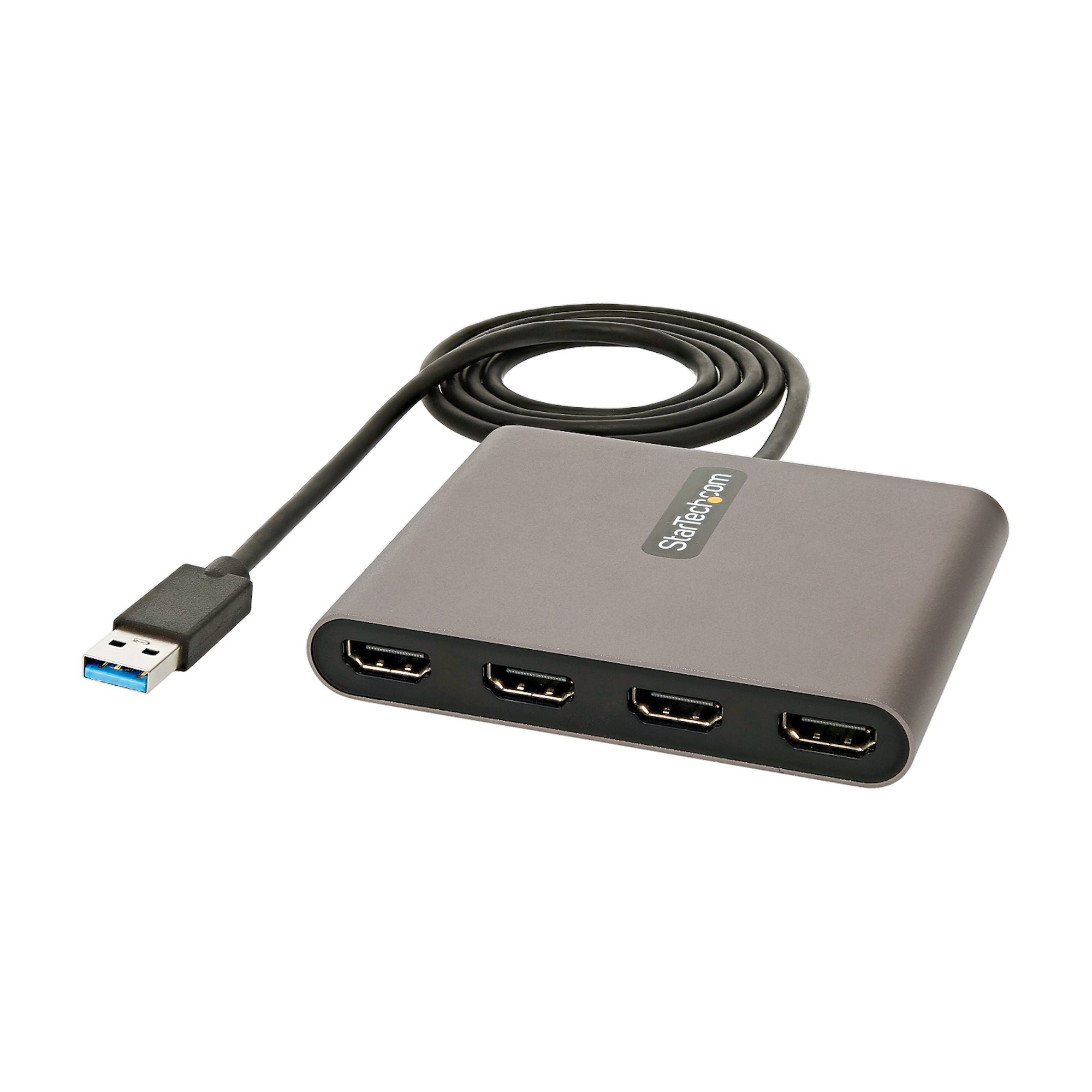 Adaptateur USB 3.0 vers 4x HDMI - Carte Vidéo & Graphique Externe -  Convertisseur USB Type-A vers Quadruple Écran HDMI - 1080p 60Hz - Dongle  Multi