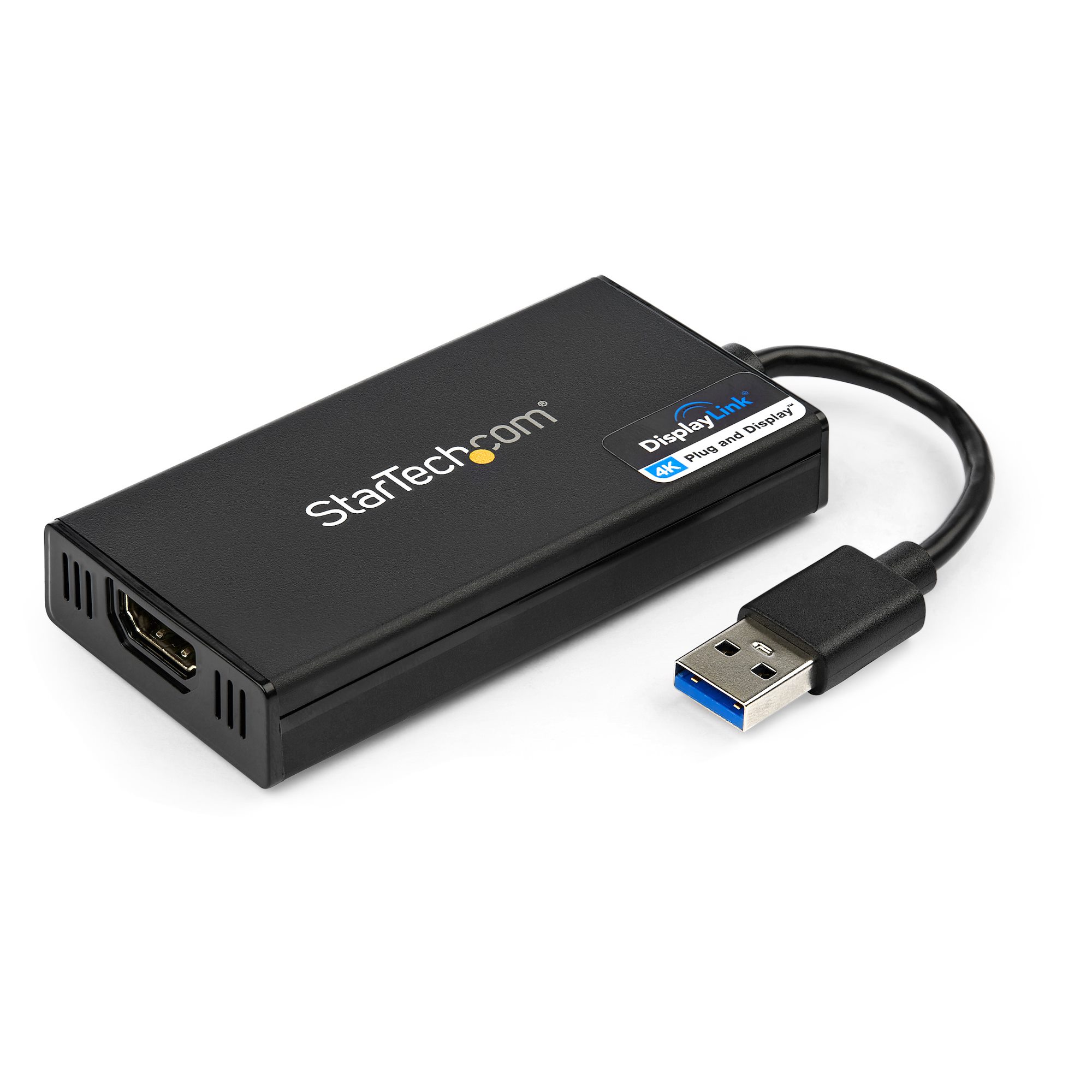 USB 3.0 - HDMI変換アダプター／4K30Hz／DisplayLink認定／マルチモニター対応／USB Type-A接続／Windows &  Mac／ブラック／USB - HDMI モニター 変換コネクター／ディスプレイ コンバーター