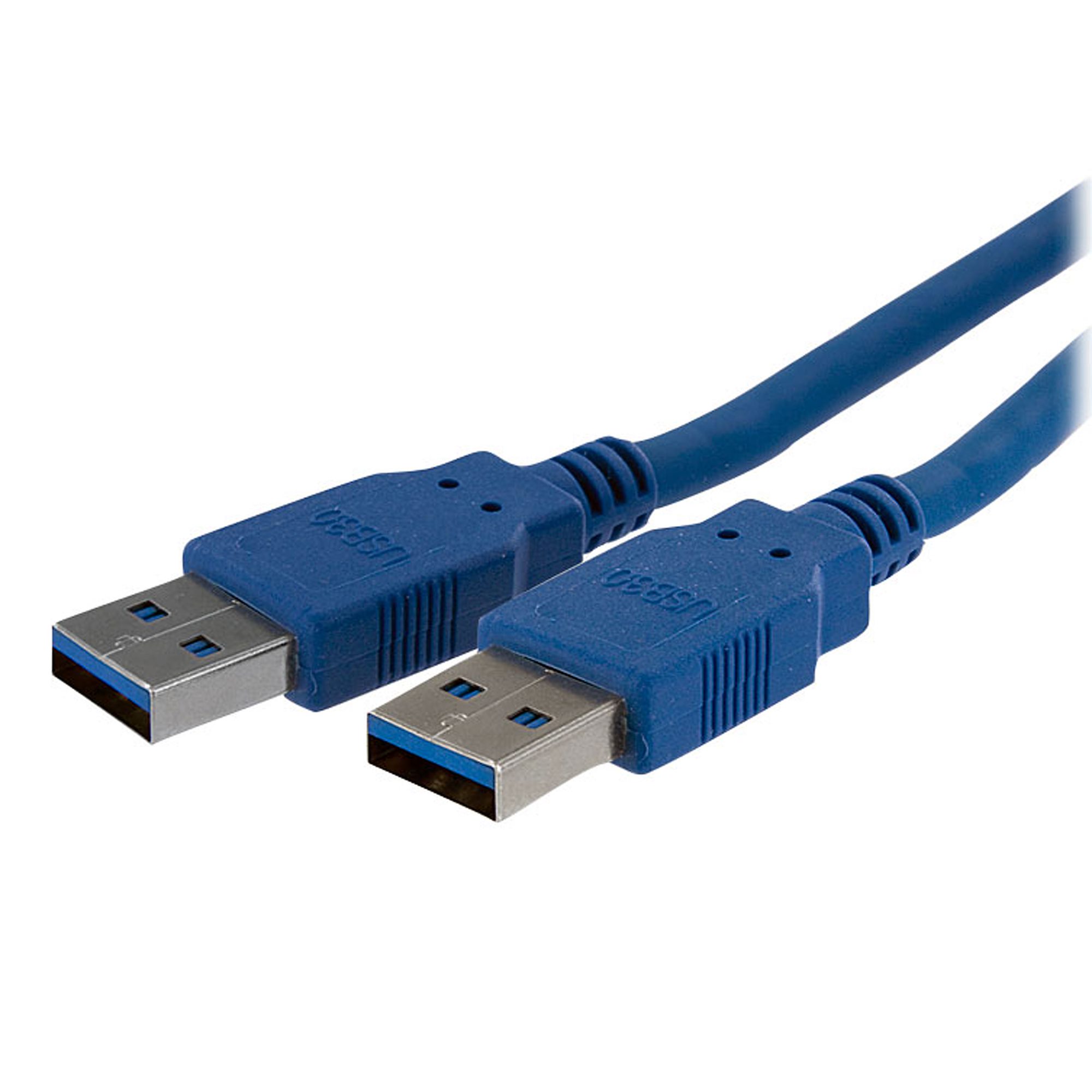 1.8M 6FT USB 3.0 Type A Male to Male Charging Data Computer HDD Cable Blue 