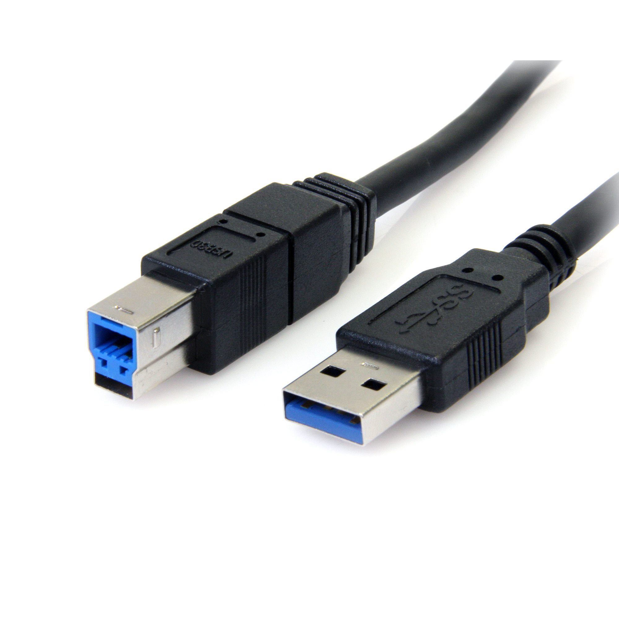 Tanke afstemning lyse 10 ft Black SuperSpeed USB 3.0 Cable A/B - USB 3.0 Cables | StarTech.com
