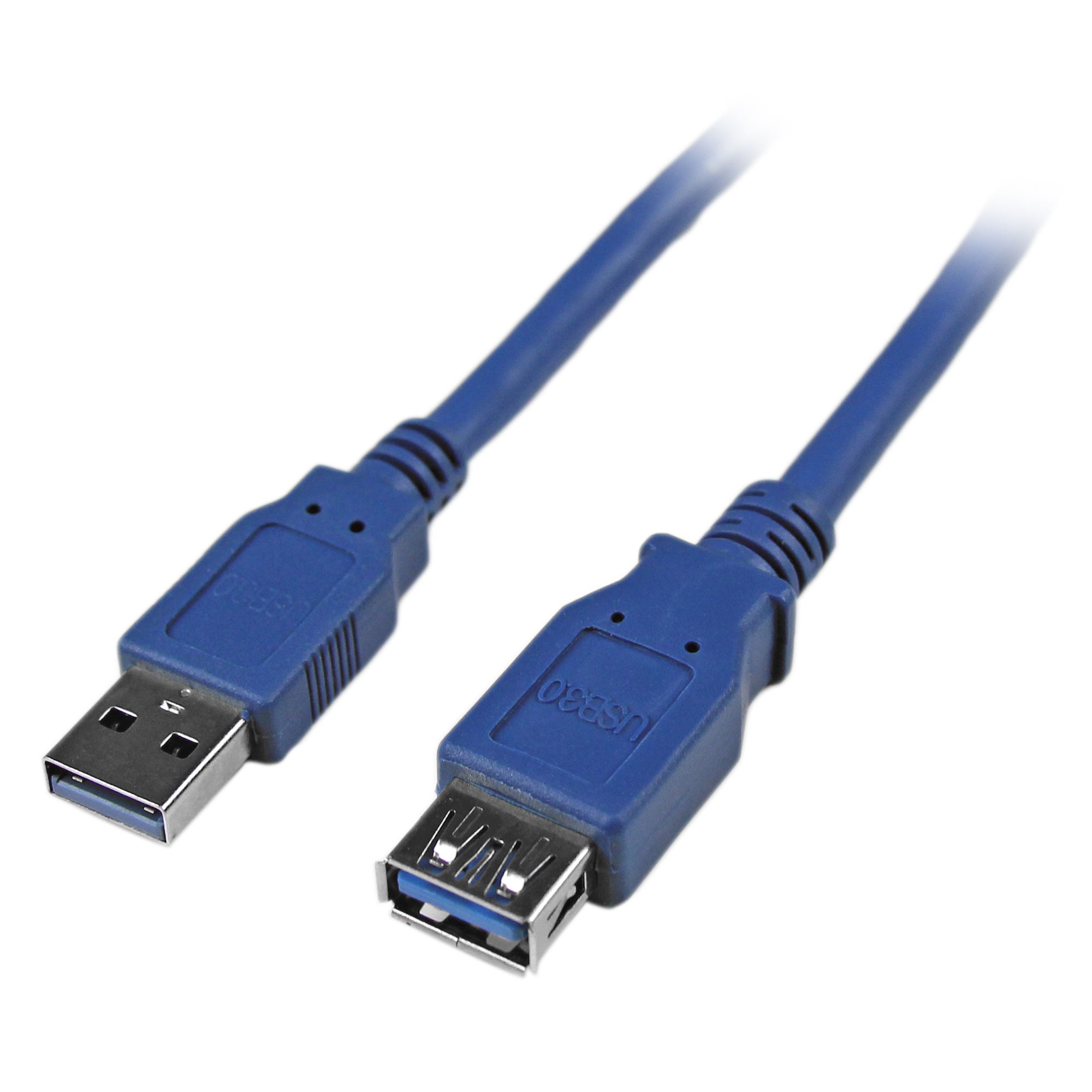 USB 3.0 A Male to A Male USB to USB Cable Cord 2 Feet Data Transfer Blue 