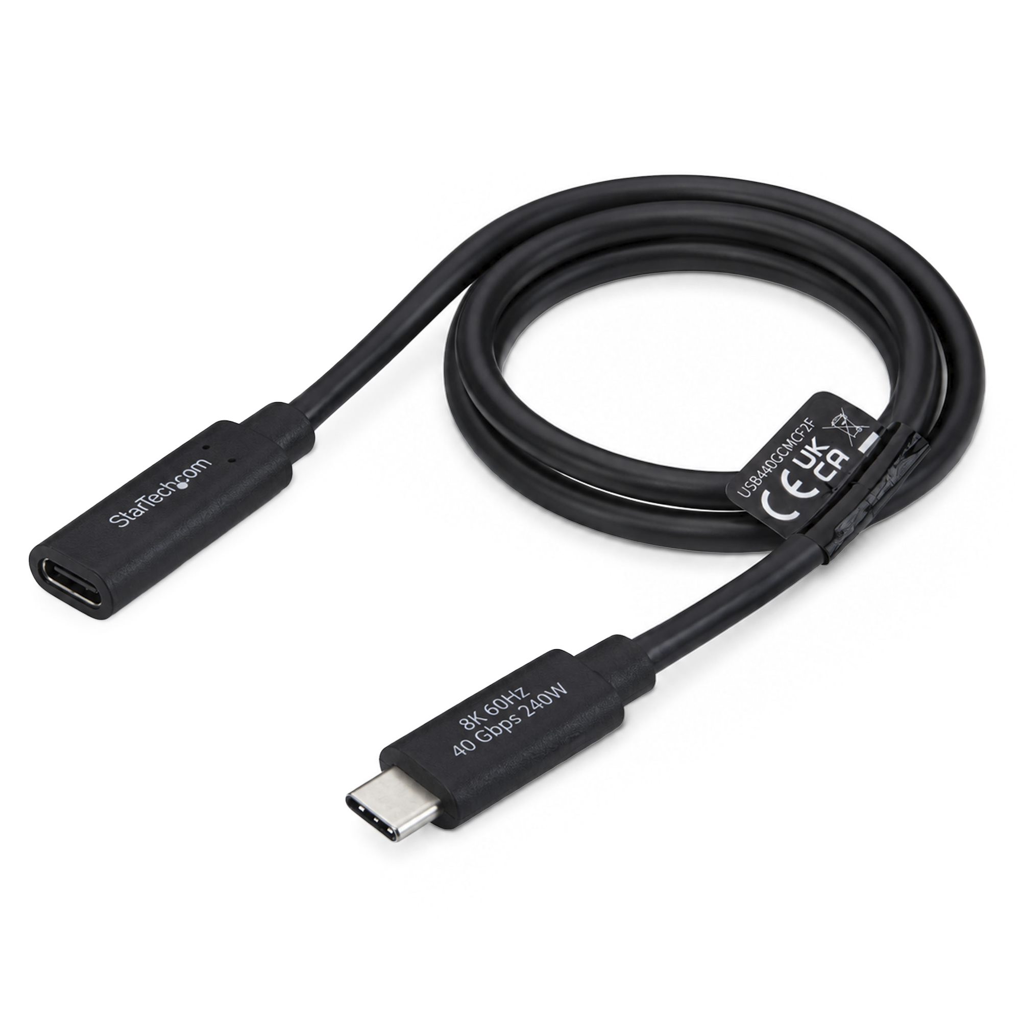 USB-C接続を60cm延長。40Gbps USB4データ転送と8K 60Hz映像出力にも対応