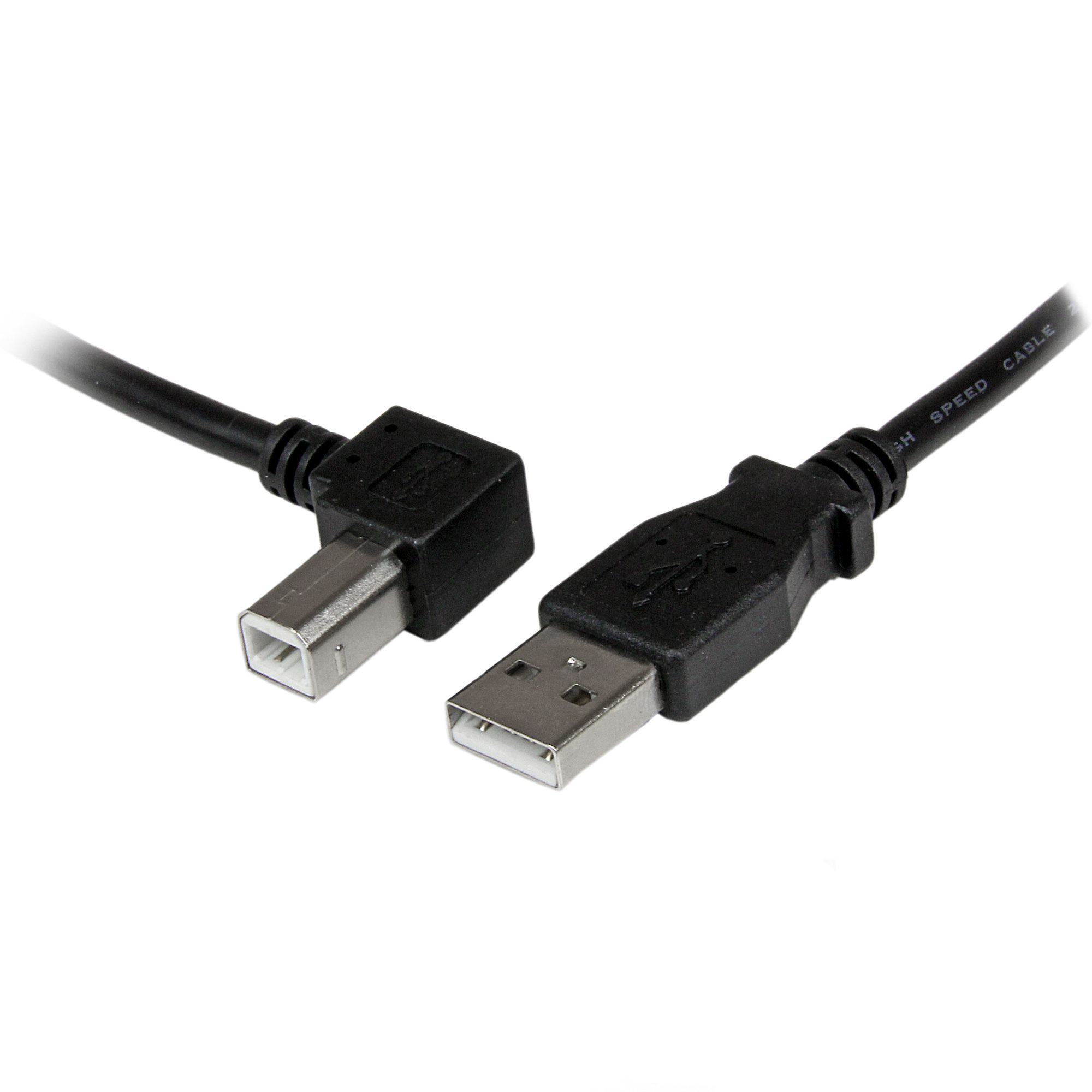 3m USB 2.0 A Left Angle B Cable - USB 2.0 Cables | StarTech.com