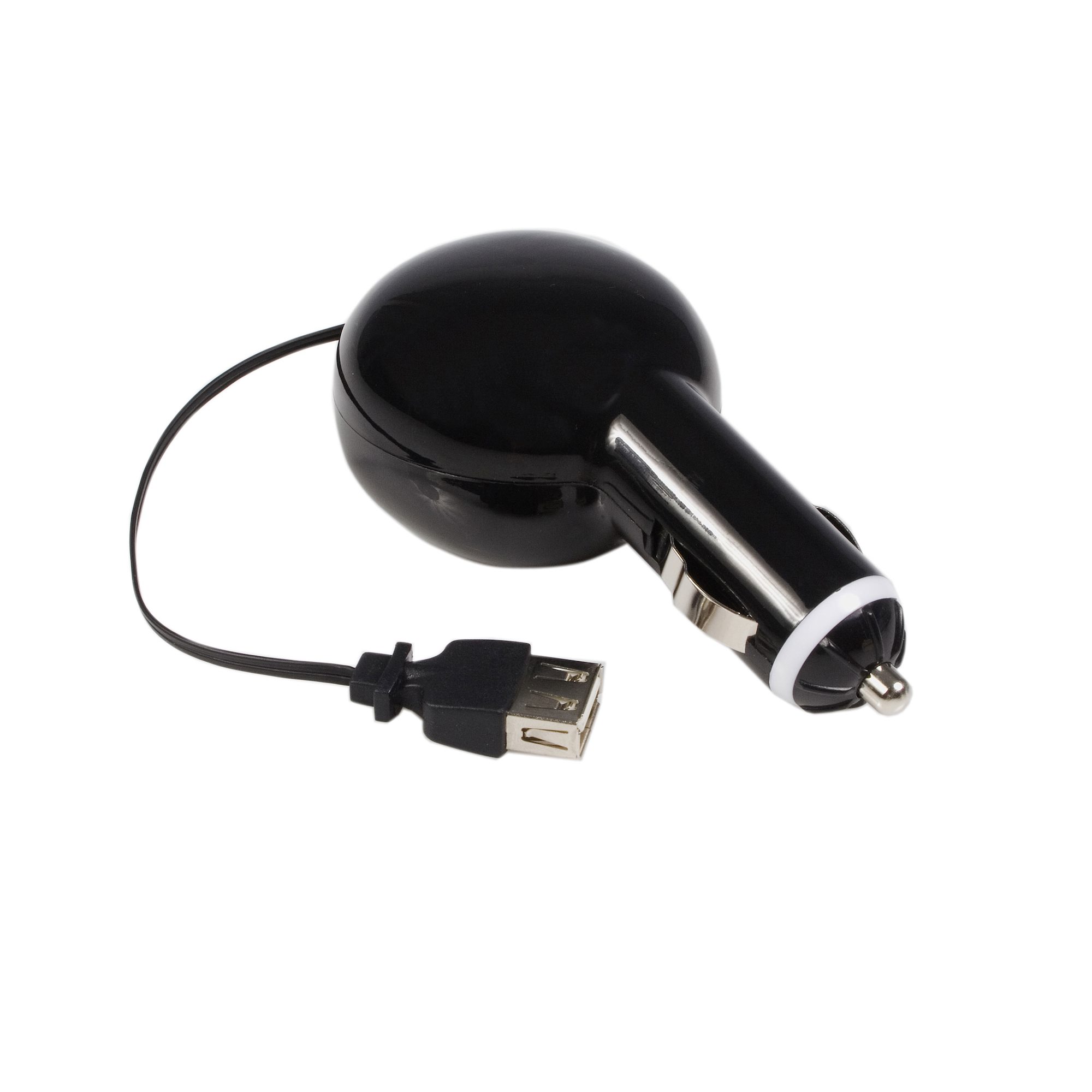 USB Retractable Car Charger Adapter - USB Adapters (USB 2.0