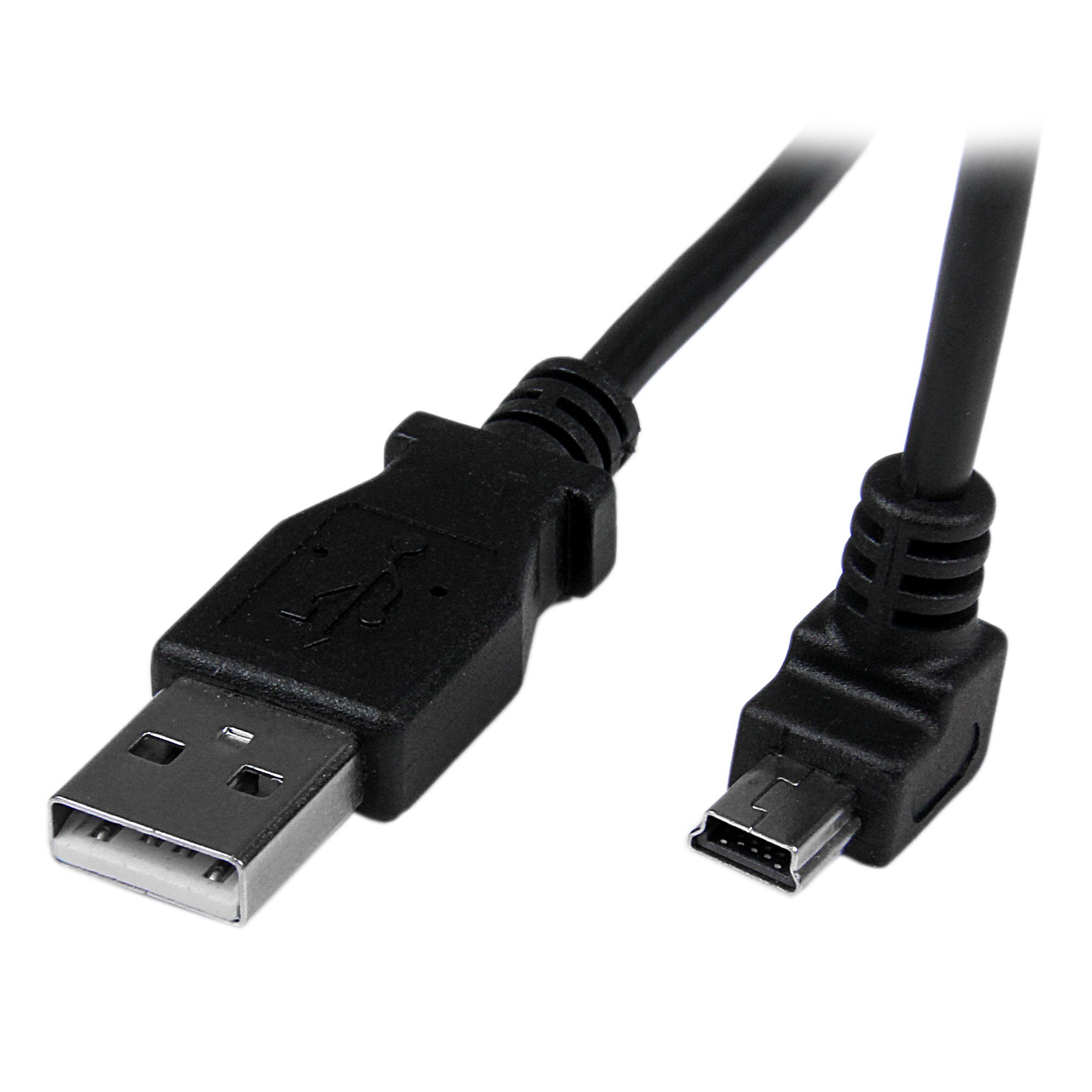 2m USB to Down Angle Mini USB Cable - Mini USB Cables & Adapters