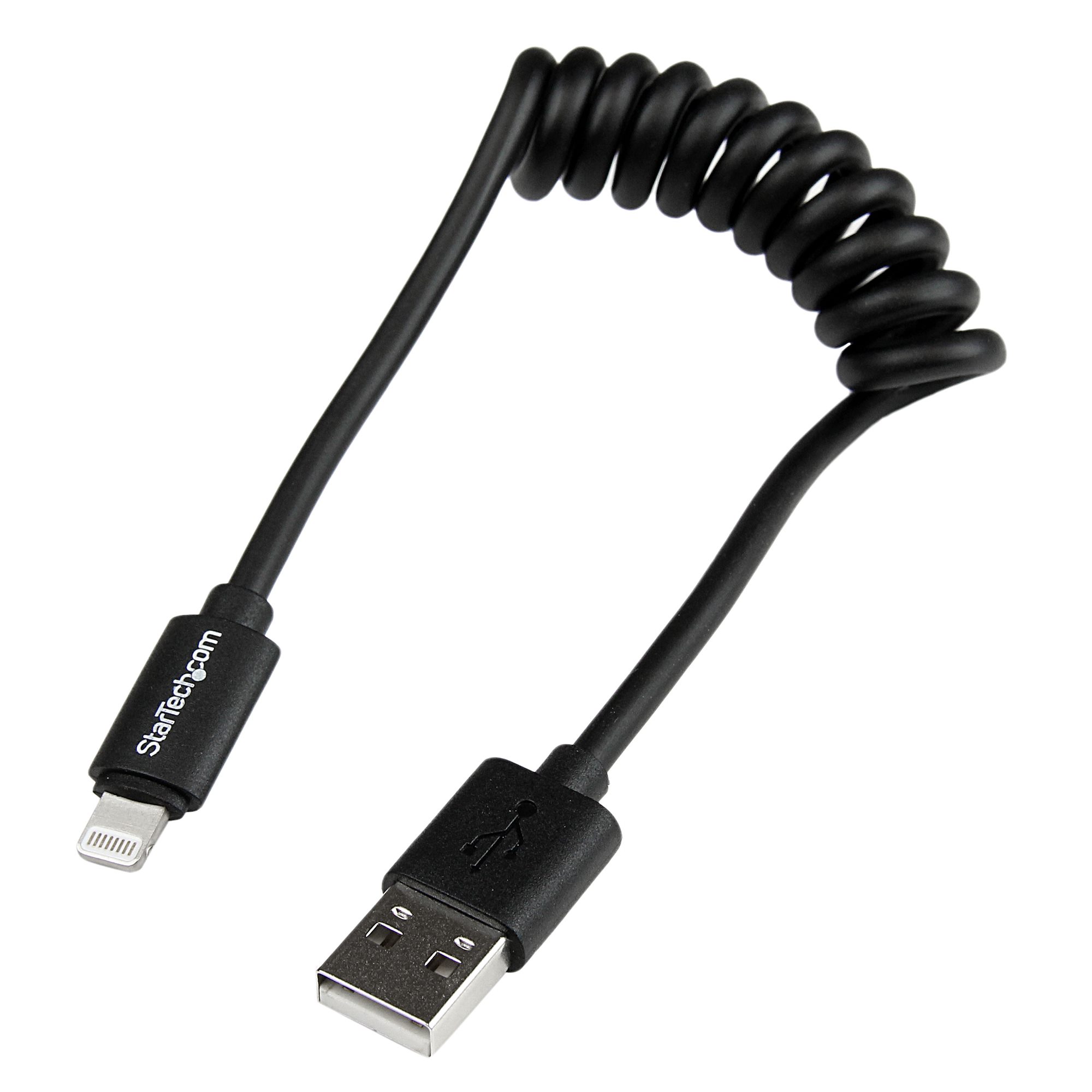 Startech 50cm / 20in USB C to Lightning Cable, MFi Certified, Coiled iPhone  Char