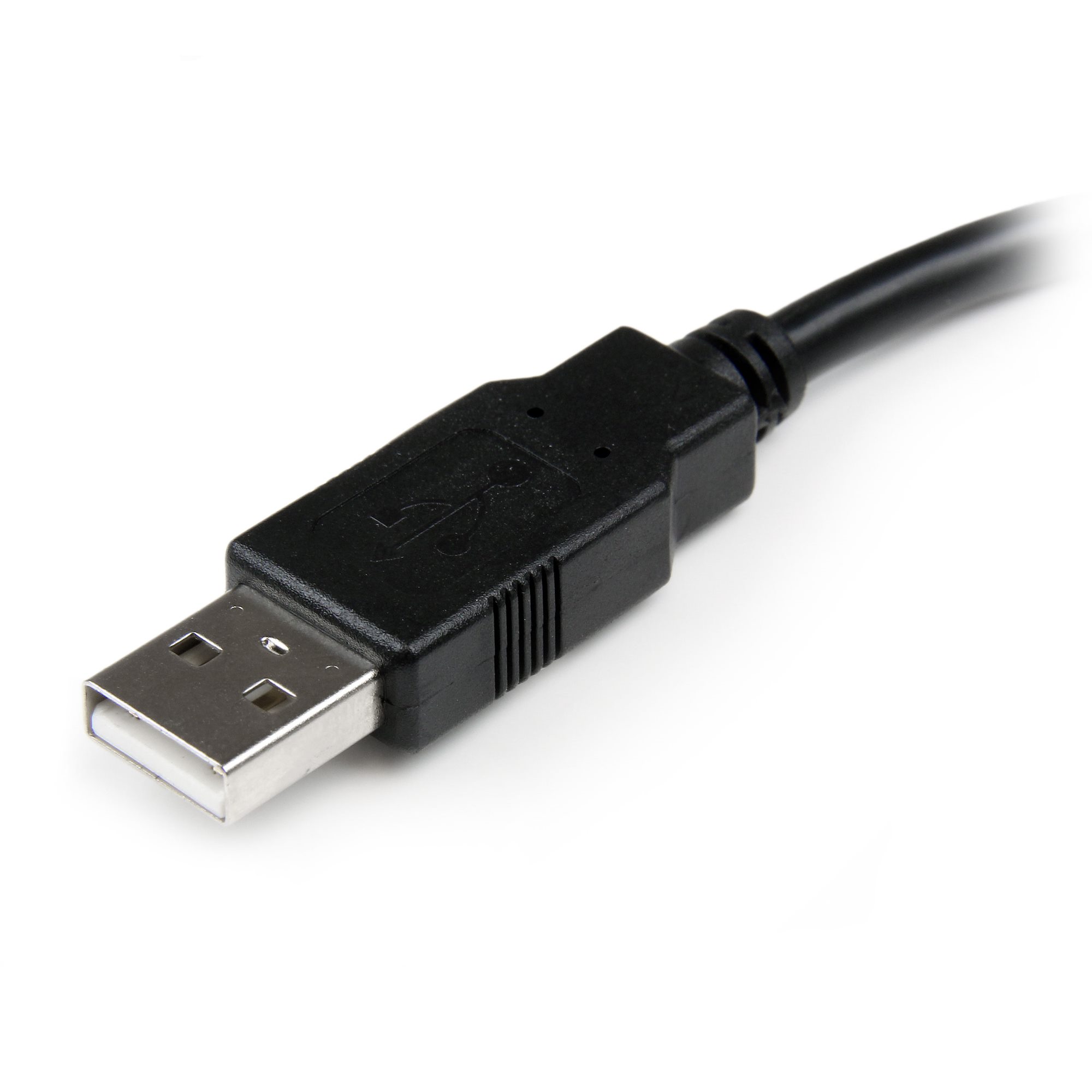 15cm USB2.0延長アダプタケーブル オス/メス ブラック - USB 2.0 