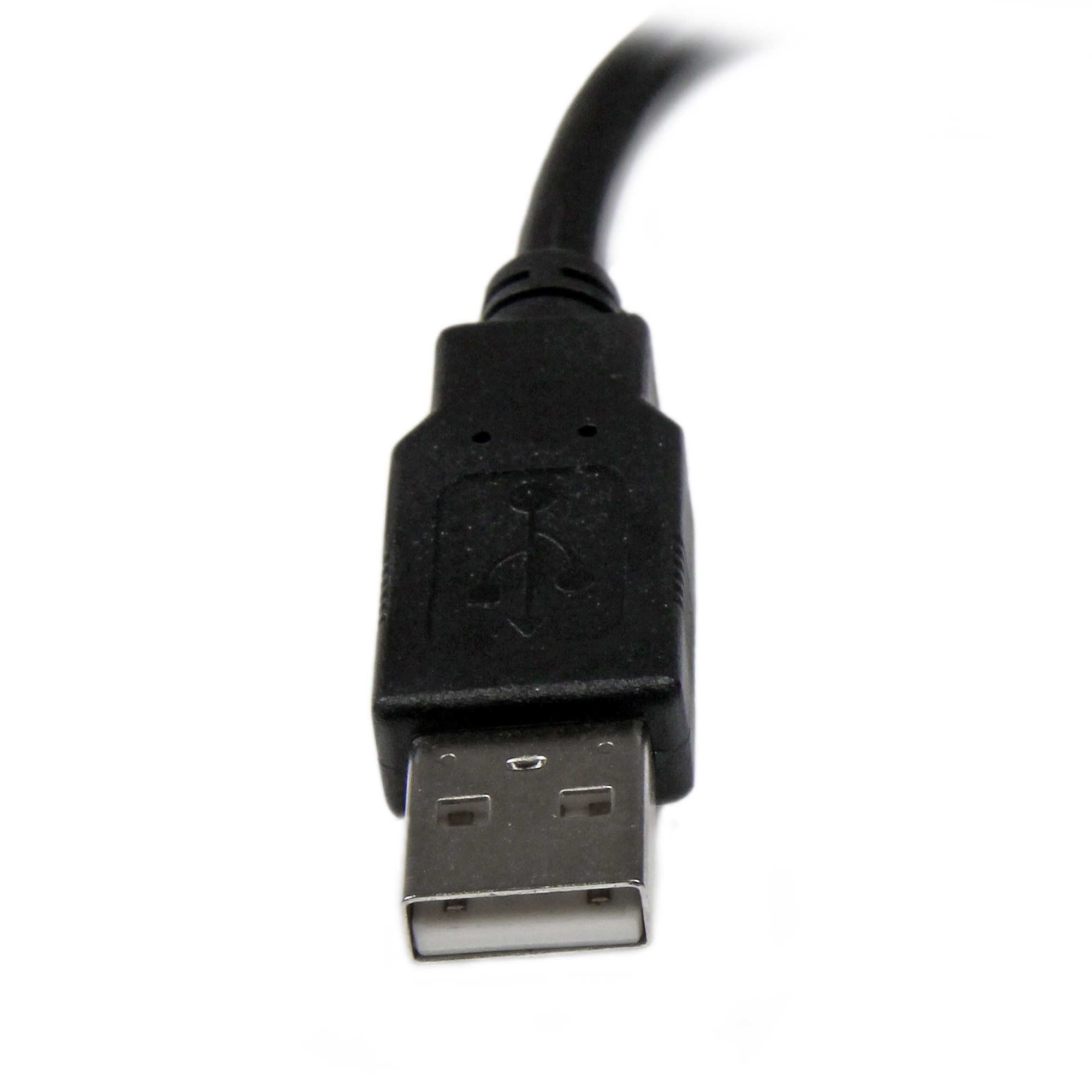 15cm USB2.0延長アダプタケーブル オス/メス ブラック - USB 2.0 
