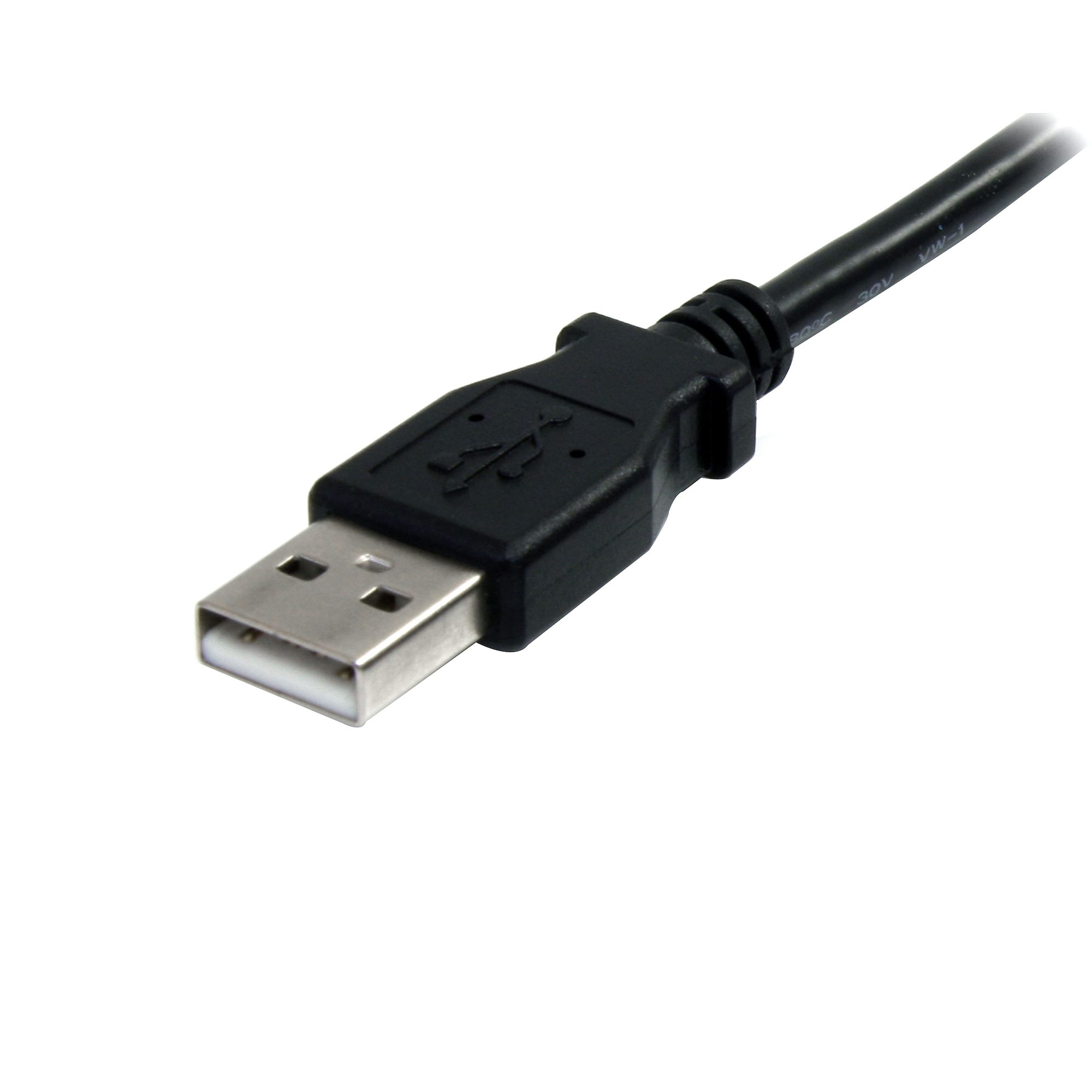 ＳｔａｒＴｅｃｈ．ｃｏｍ USBケーブル A-B 1m USB 3.0 5Gbps 右L型 オス・オス BK 目安在庫=△[メール便対象商品]