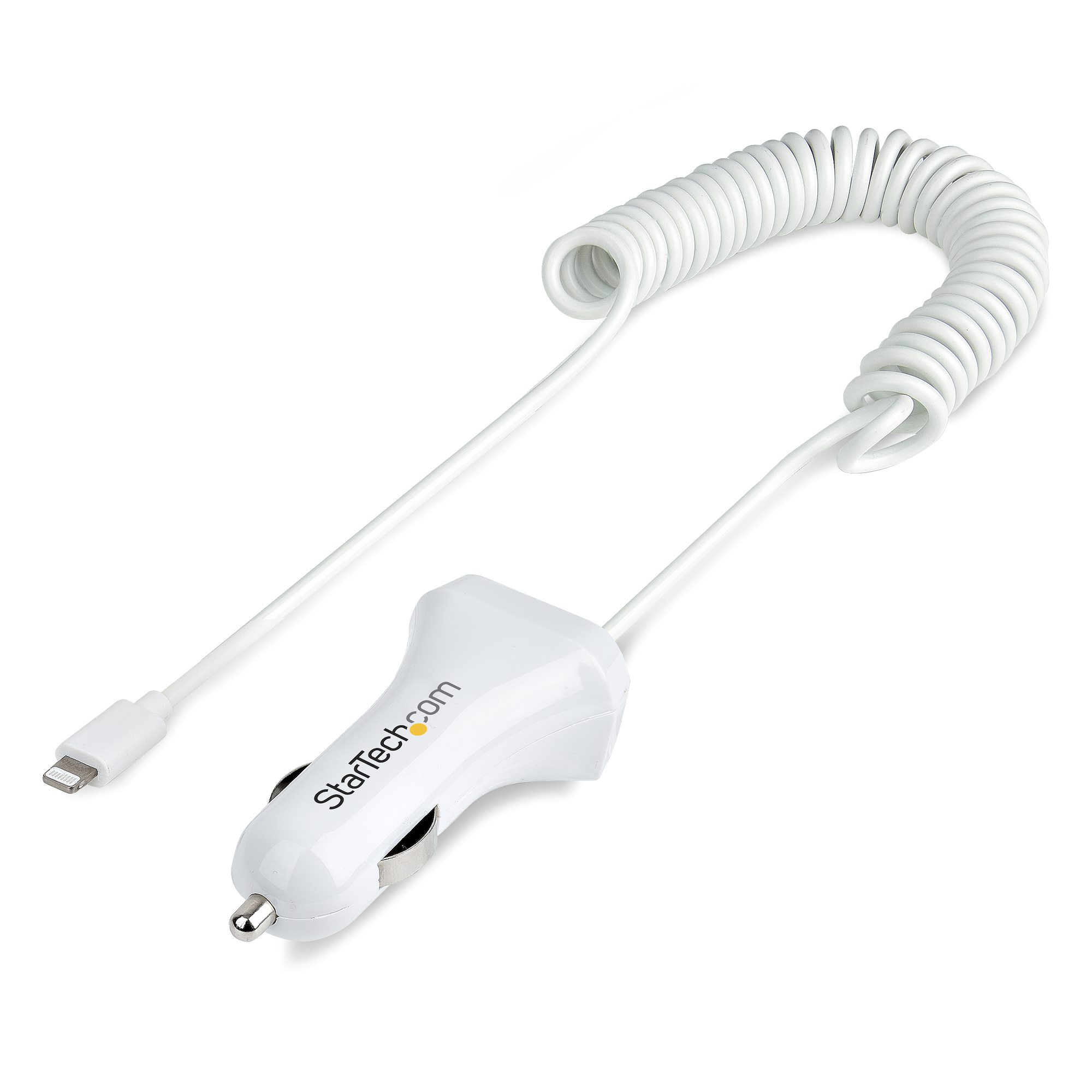 CHARGEUR ALLUME CIGARE MFI LIGHTNING INTEGRE / 2.4A 1M BLANC