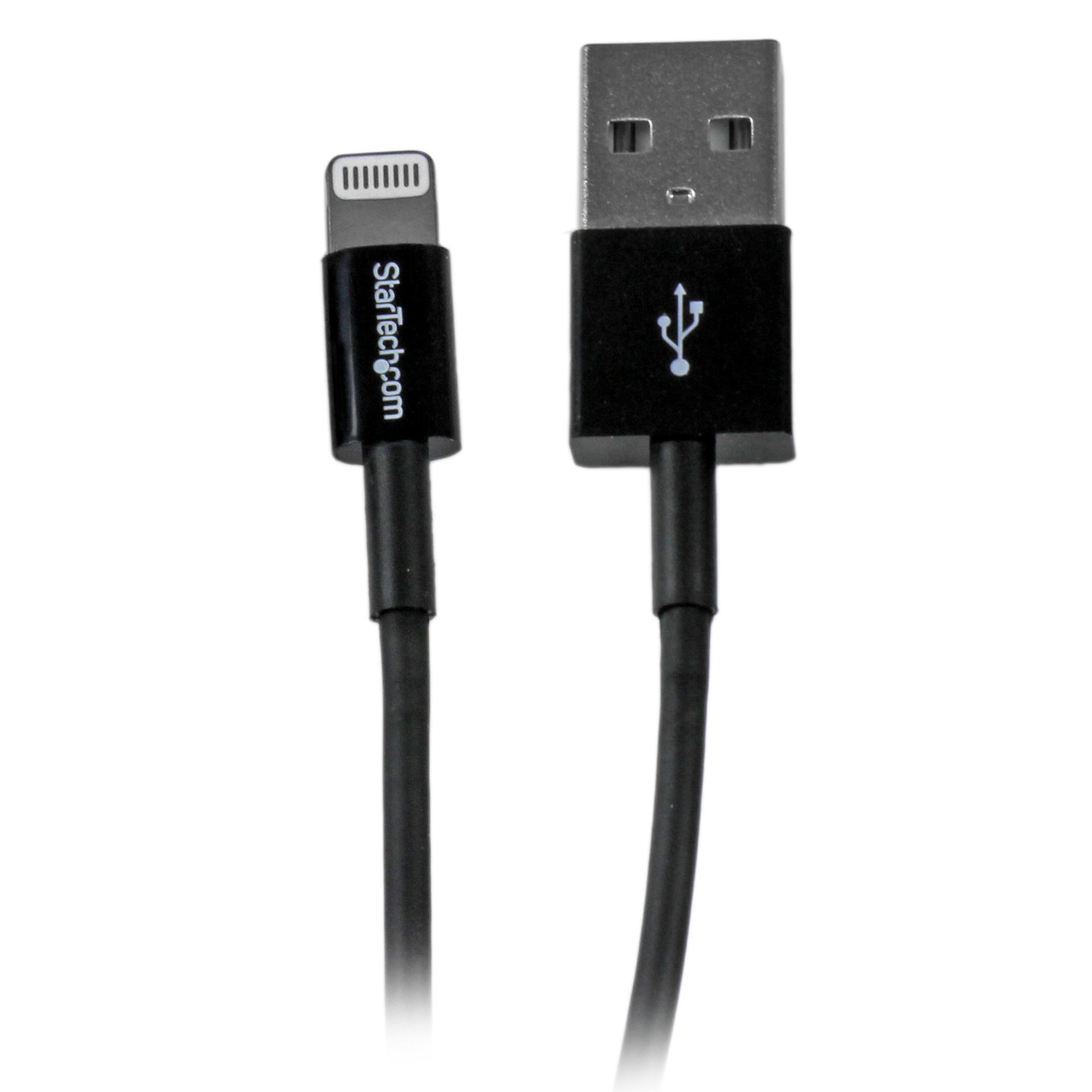 1m Black Slim Lightning to USB Cable - Lightning Cables, Cables