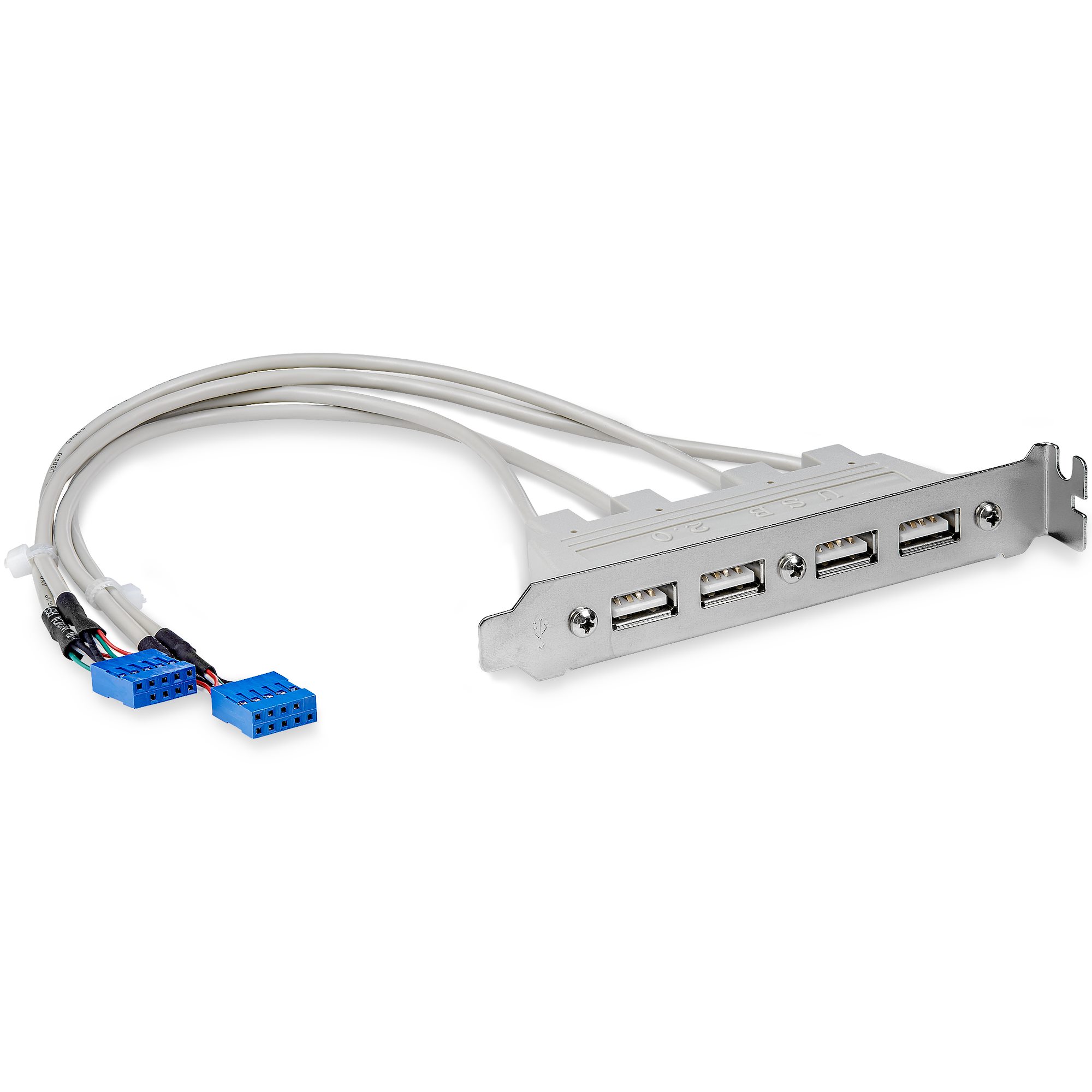 M/Bピンヘッダー接続 IDC 10ピン x2 USB x4 変換ケーブル 内部USBケーブル  パネルマウントUSBケーブル  日本