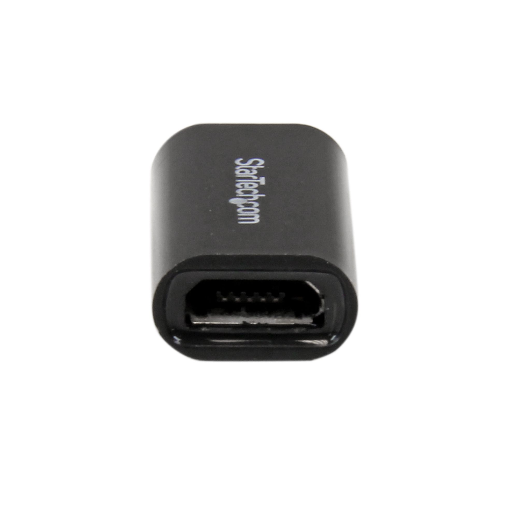 Micro USB to Lightning Adapter - Compact Micro USB to Lightning Connector  for iPhone / iPad / iPod - Apple MFi Certified - Black