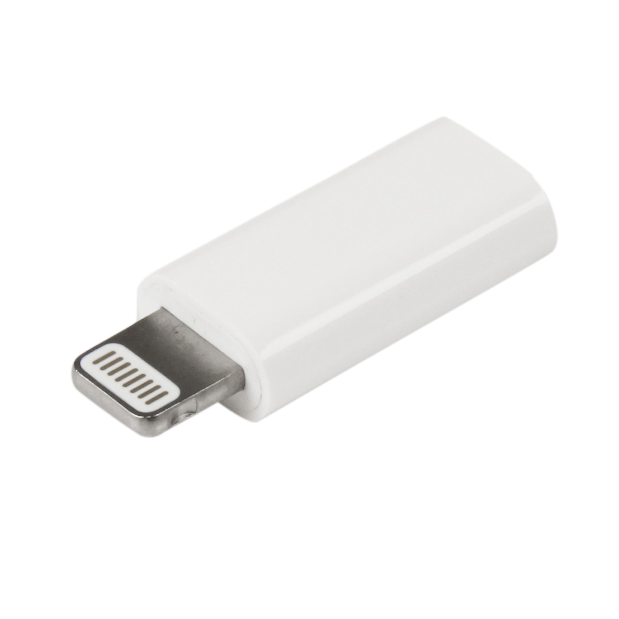 Benadrukken dichters dief White Apple Lightning Micro USB Adapter - Lightning Cables | StarTech.com