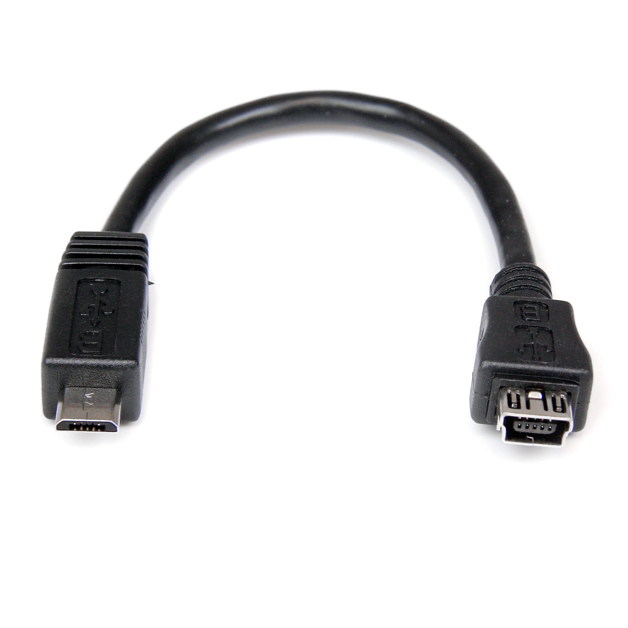 6in Micro USB to Mini USB Adapter M/F - Micro USB Cables