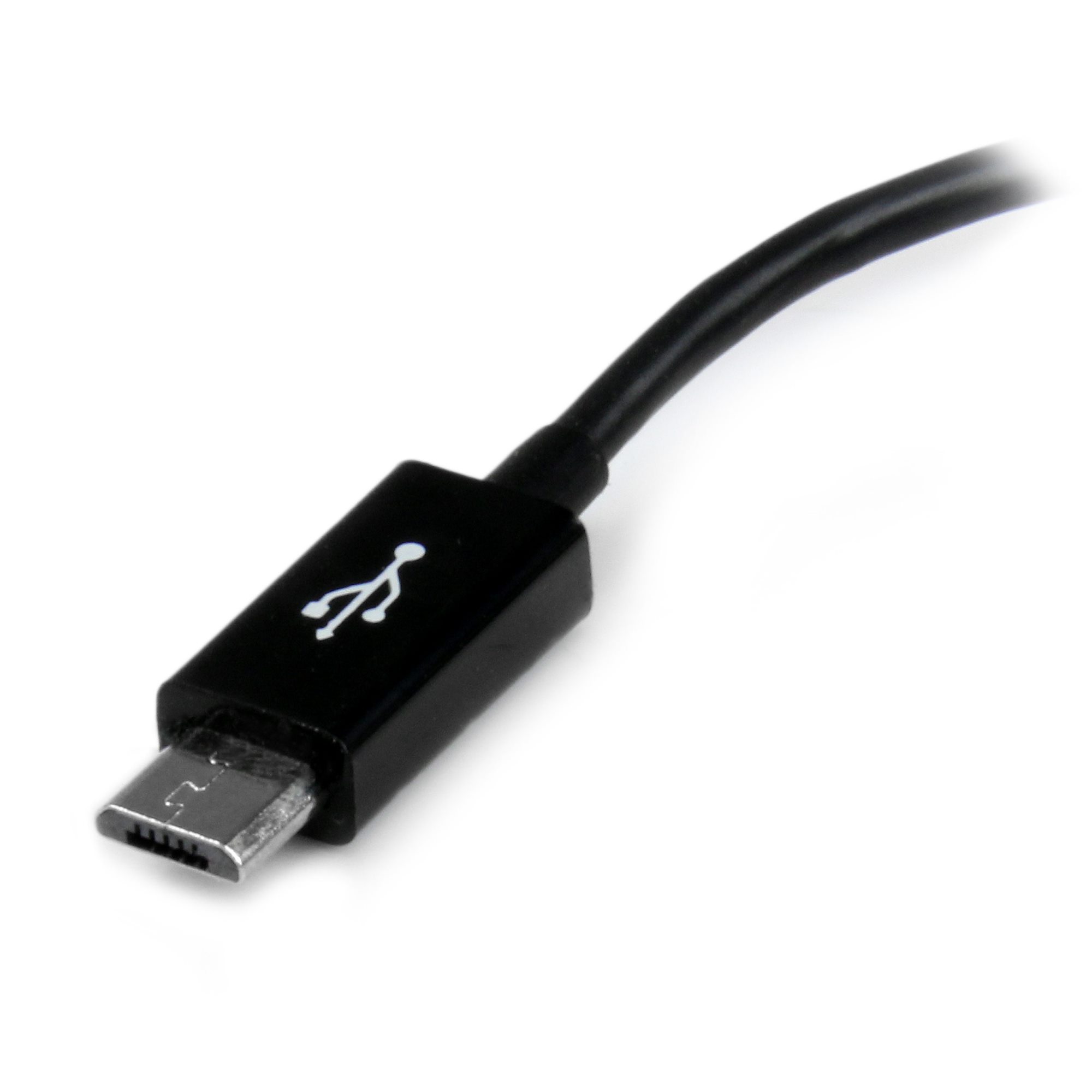 12cm Micro-B USB－USB A 変換OTGホストアダプタケーブル - USBアダプタ(USB 2.0) | 日本