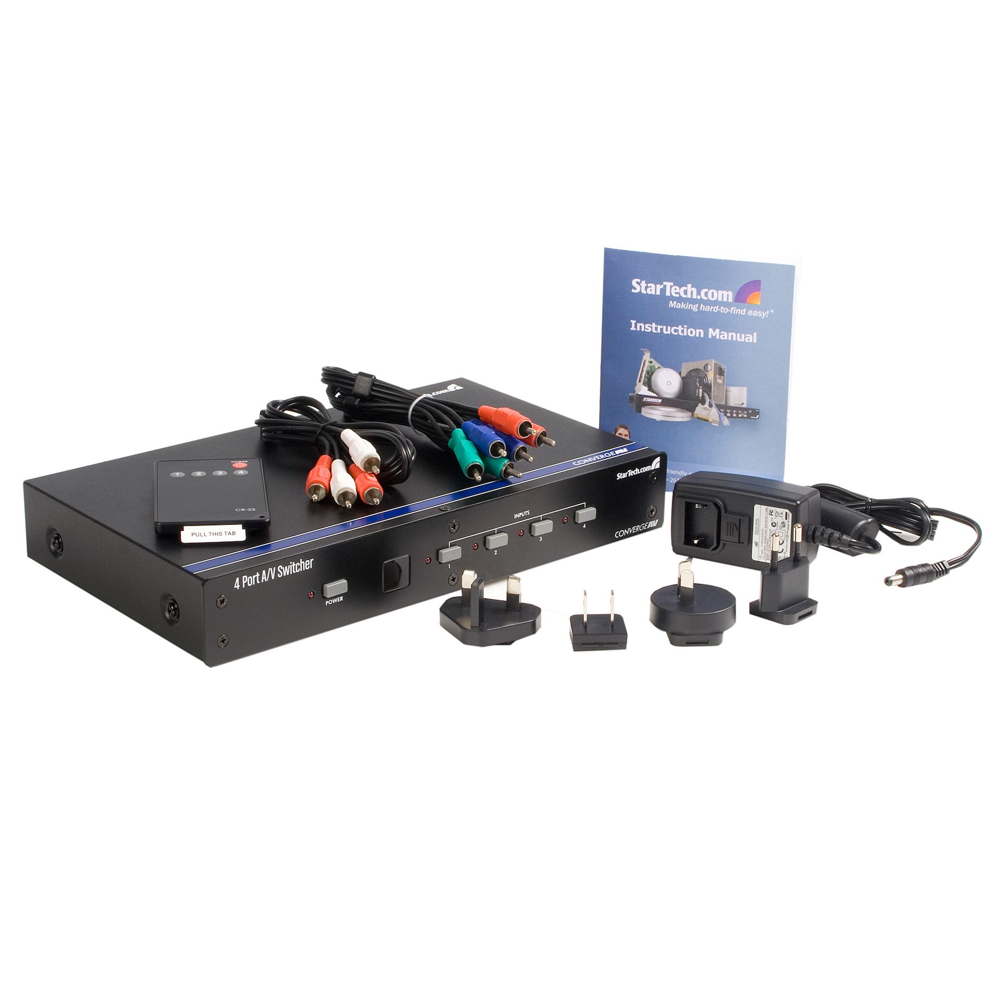 4 Port Component Video Switch with RS232 Video Switchers
