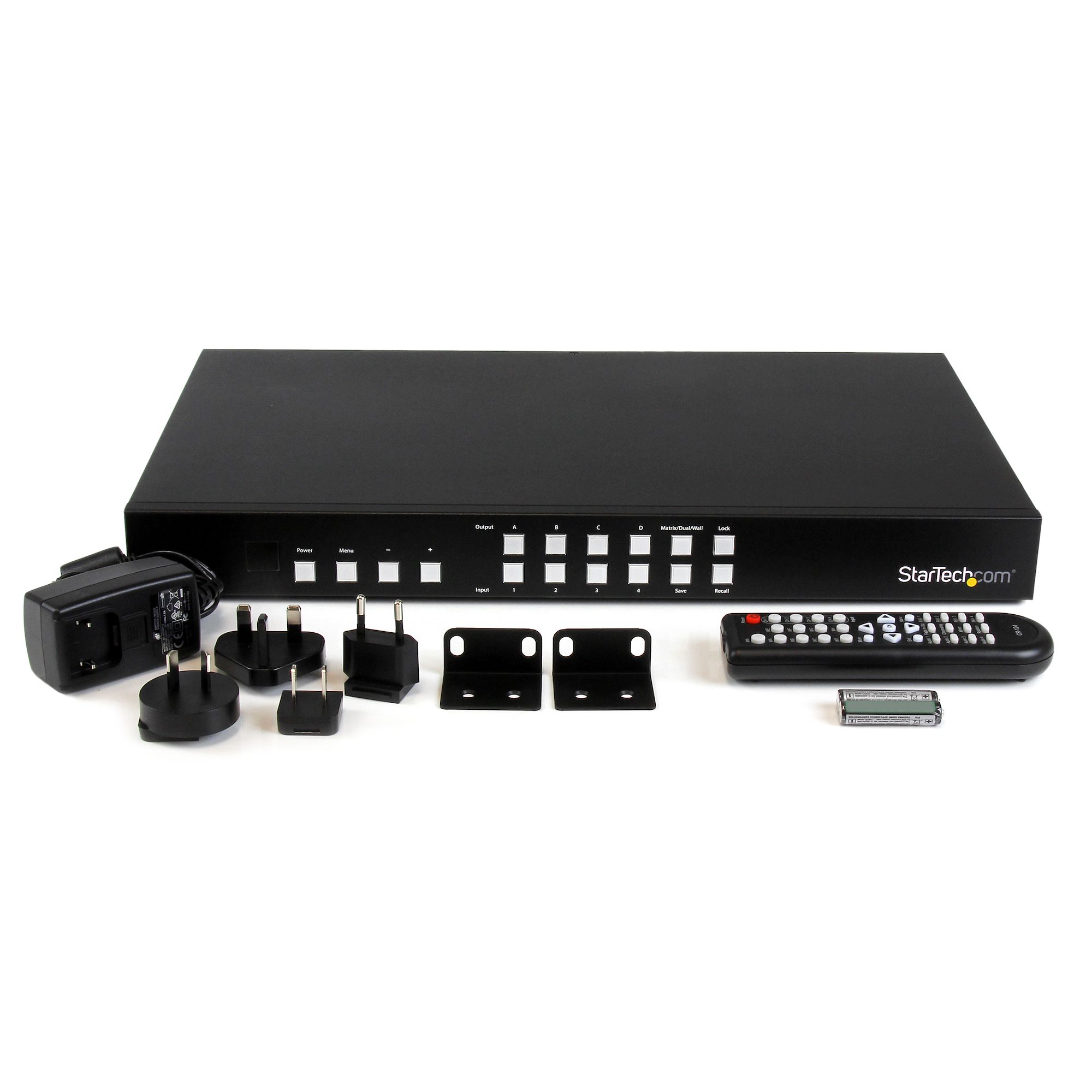 ビデオスイッチャー/4入力4出力/4K60Hz HDMI/オーディオイーサネット制御/4x4 HDMI分配器 ハブ セレクター  スプリッター/HDMI マトリッ