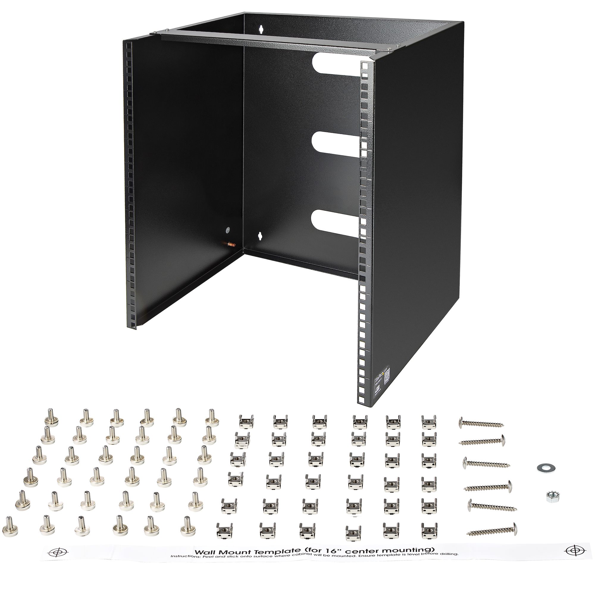 16U V-Line Wall Mount Rack - 12 Depth, Open frame