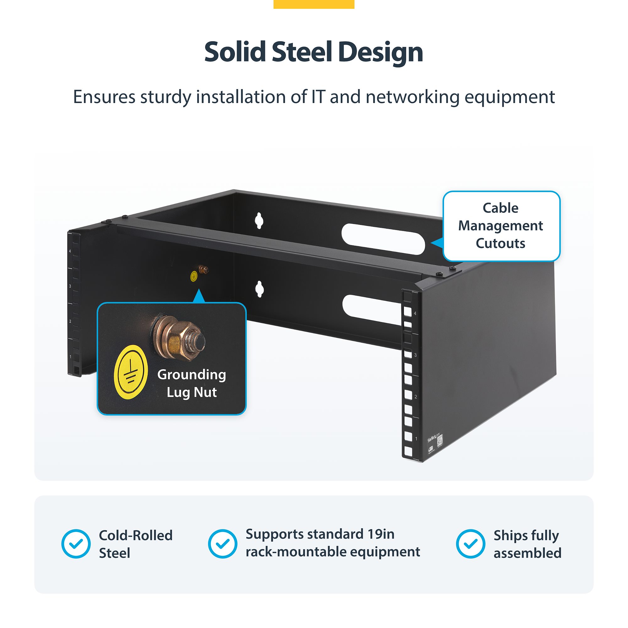 サーバーラック／ウォールマウントブラケット／4U／19インチ／2