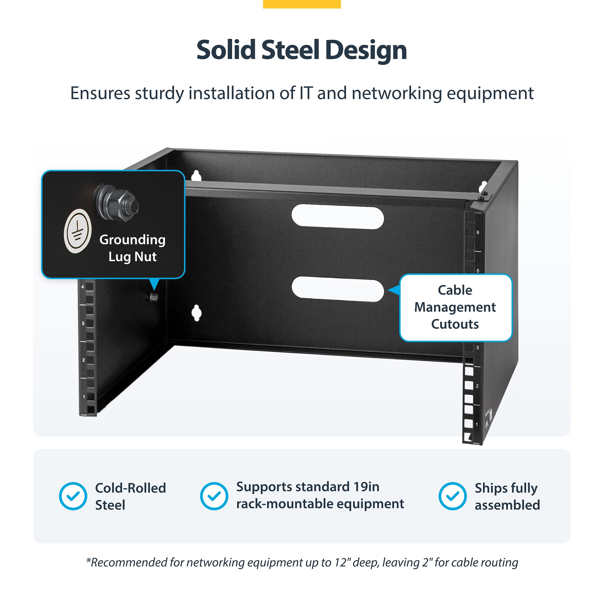 Aeons 6U シグネチャー ウォールマウント 19インチ ITネットワークキャビネット エンクロージャ サーバーラック 奥行16インチ ガラスドア Aeons 6U シグネチャー ウォールマウント 19インチ ITネットワーク