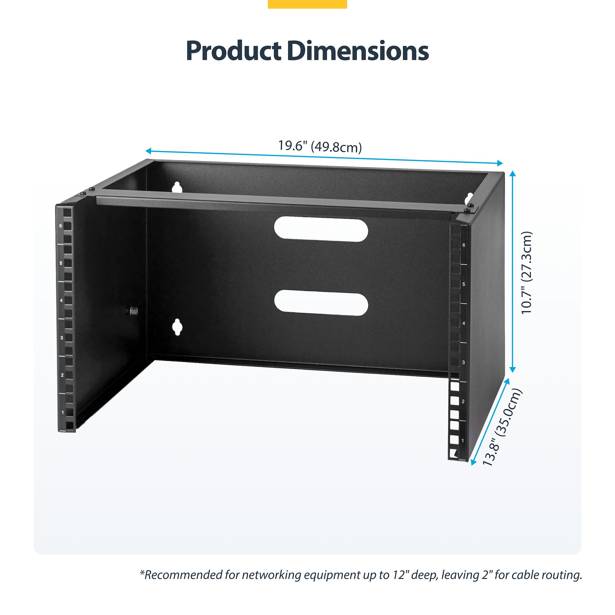 6U ウォールマウントブラケット／奥行35cm 浅型サーバーラック／19