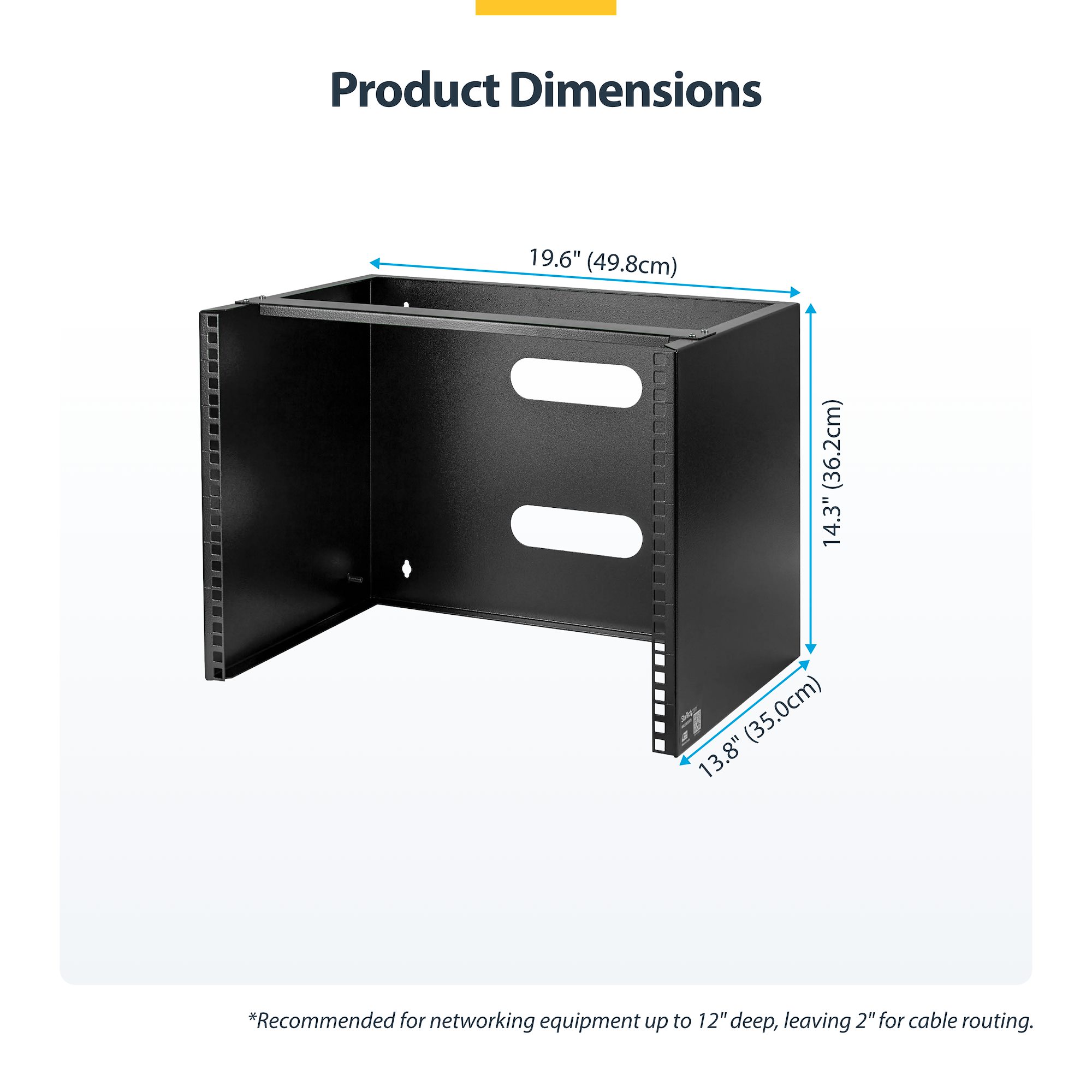 StarTech.com [WALLMOUNT8] スチール製ラックマウントブラケット