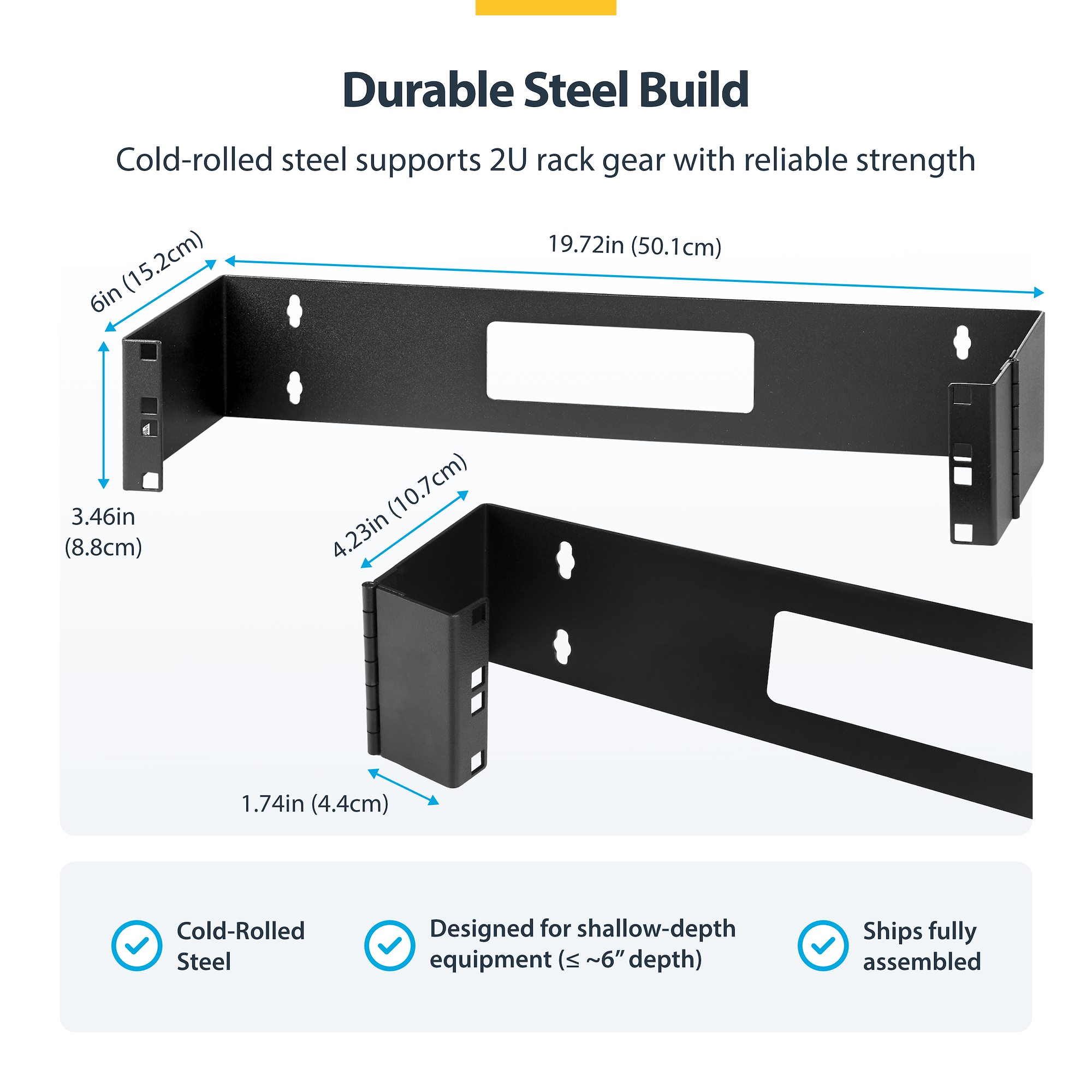 Wall Mount Bracket - for 2U Patch Panel