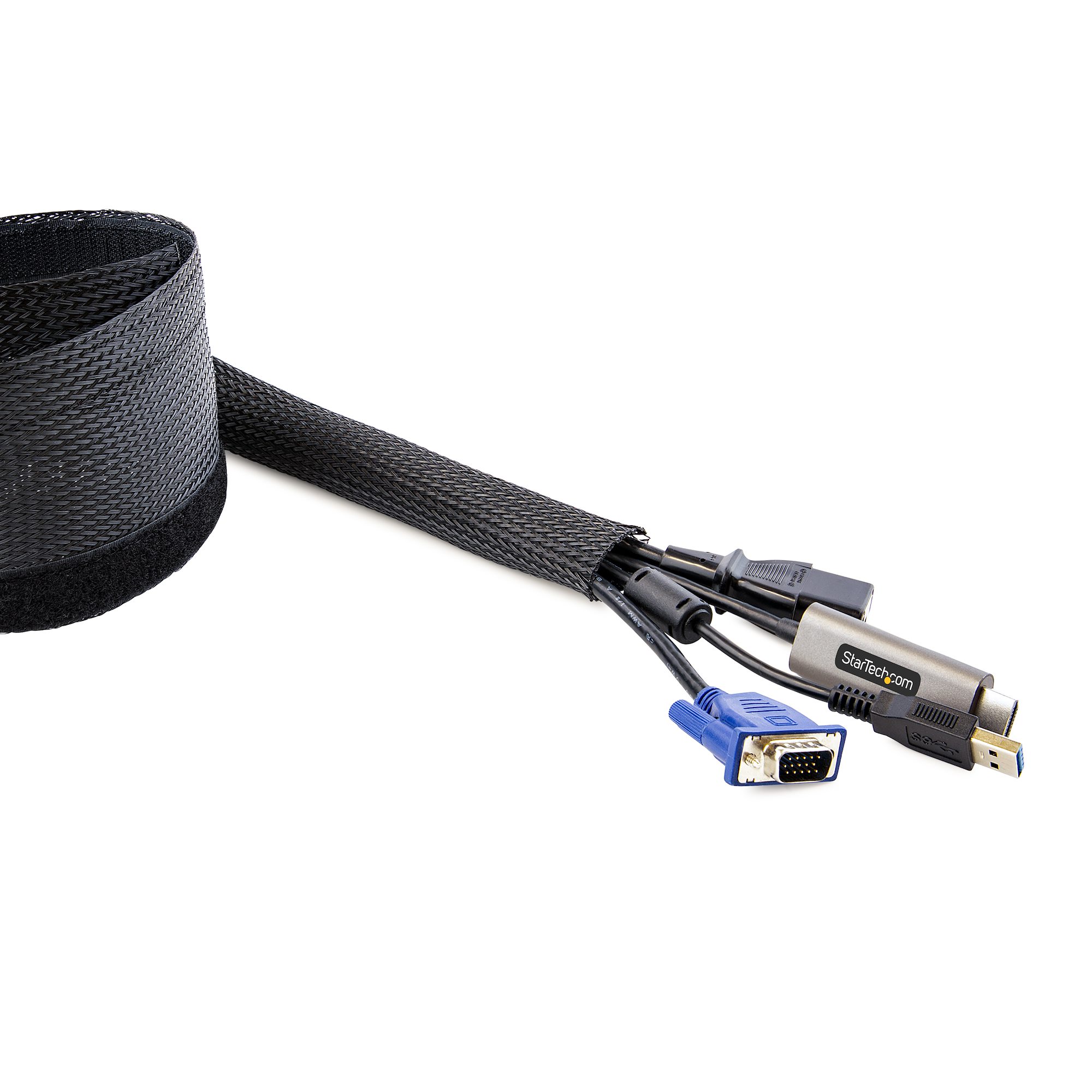 Cache-câble de 3,0 m, gestion des câbles autobloquant, protection des câbles,  gaine de