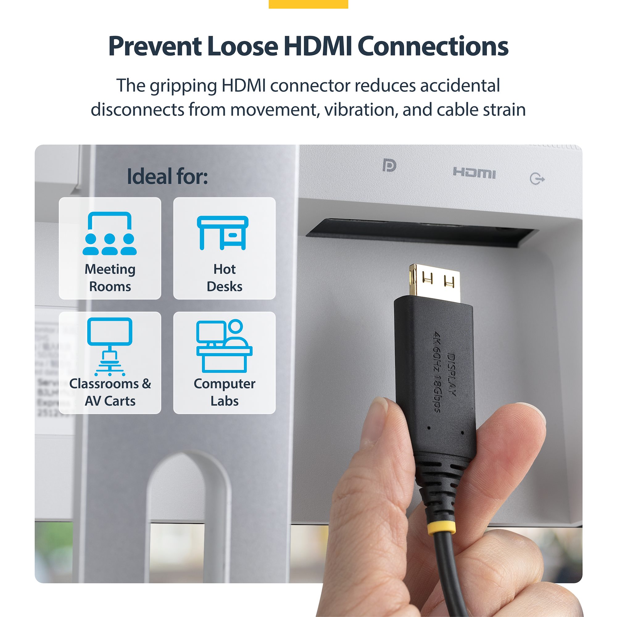 Deliver seamless UHD video with this USB-C to HDMI cable