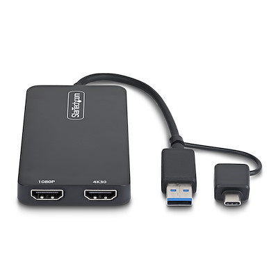 StarTech.com USB HDMI変換アダプタ4出力増設アダプタ USB-C - HDMI変換アダプター／4画面／1920x1080（1080p）／Windowsのみ