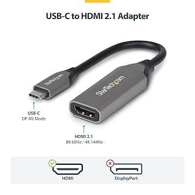Connect a USB-C source to an HDMI display, with support for HDR10+