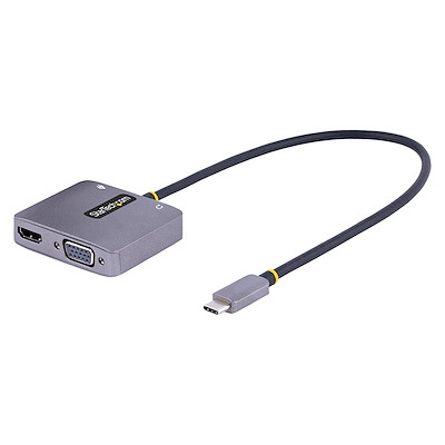 Adaptateur USB C vers HDMI VGA avec Sortie Audio 3,5 - Adaptateur Multiport  USB C - Adaptateur USB Type-C, 4K 60Hz HDR, 100W PD 3.0 - Adaptateur Vidéo