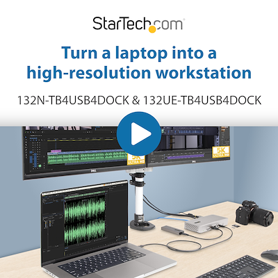 StarTechドッキングステーション USB-C 4画面 4K60Hz ドッキングステーション／USB-C接続／4画面／4K60Hz HDMI & DiplayPort