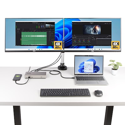 ドッキングステーション／USB-C接続／3画面／4K60Hz HDMI